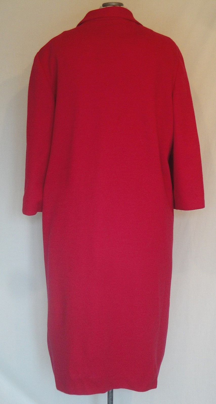 Vintage Magenta Unstructured Wool Knit Coat B44