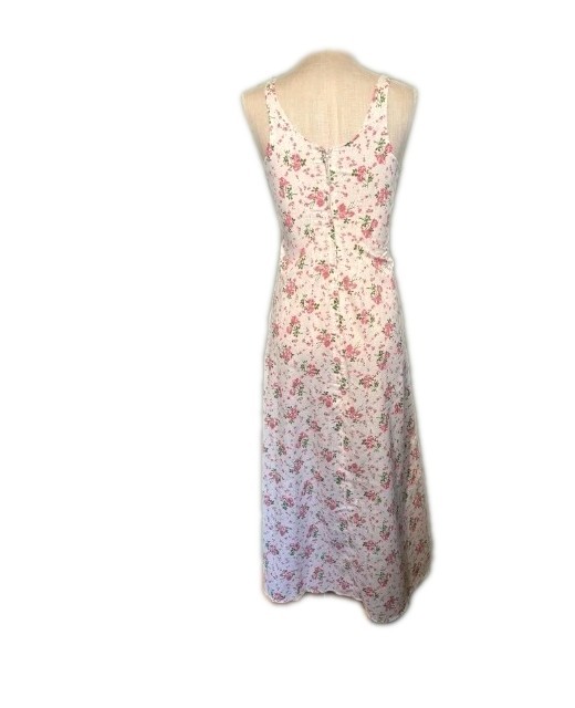 Vintage 70s Trivia By Charm Of Hollywood Prairie Dress Roses White Cottagegore