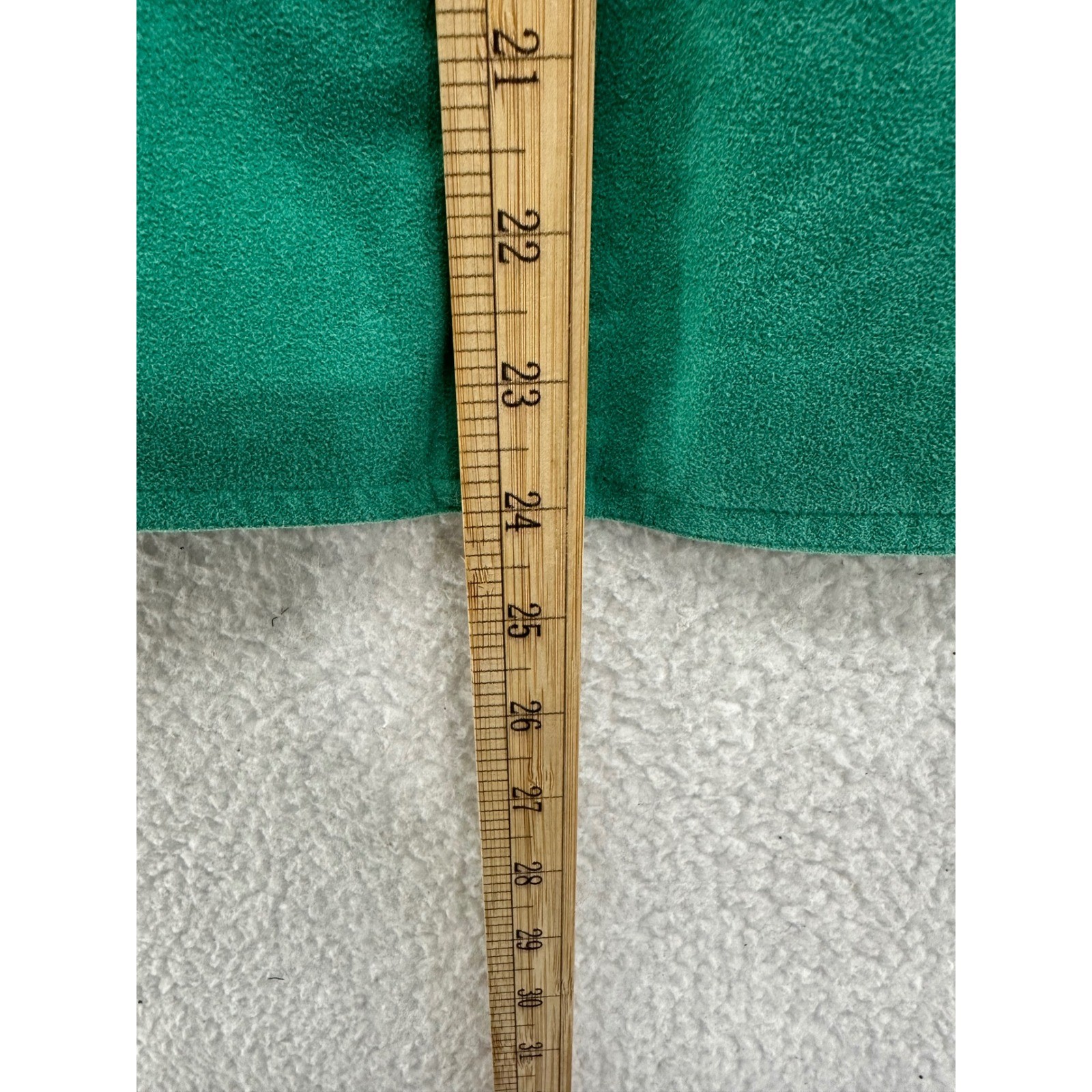 Vintage Ultrasuede Green Mock Neck Button Front Jacket Made in USA Size 12