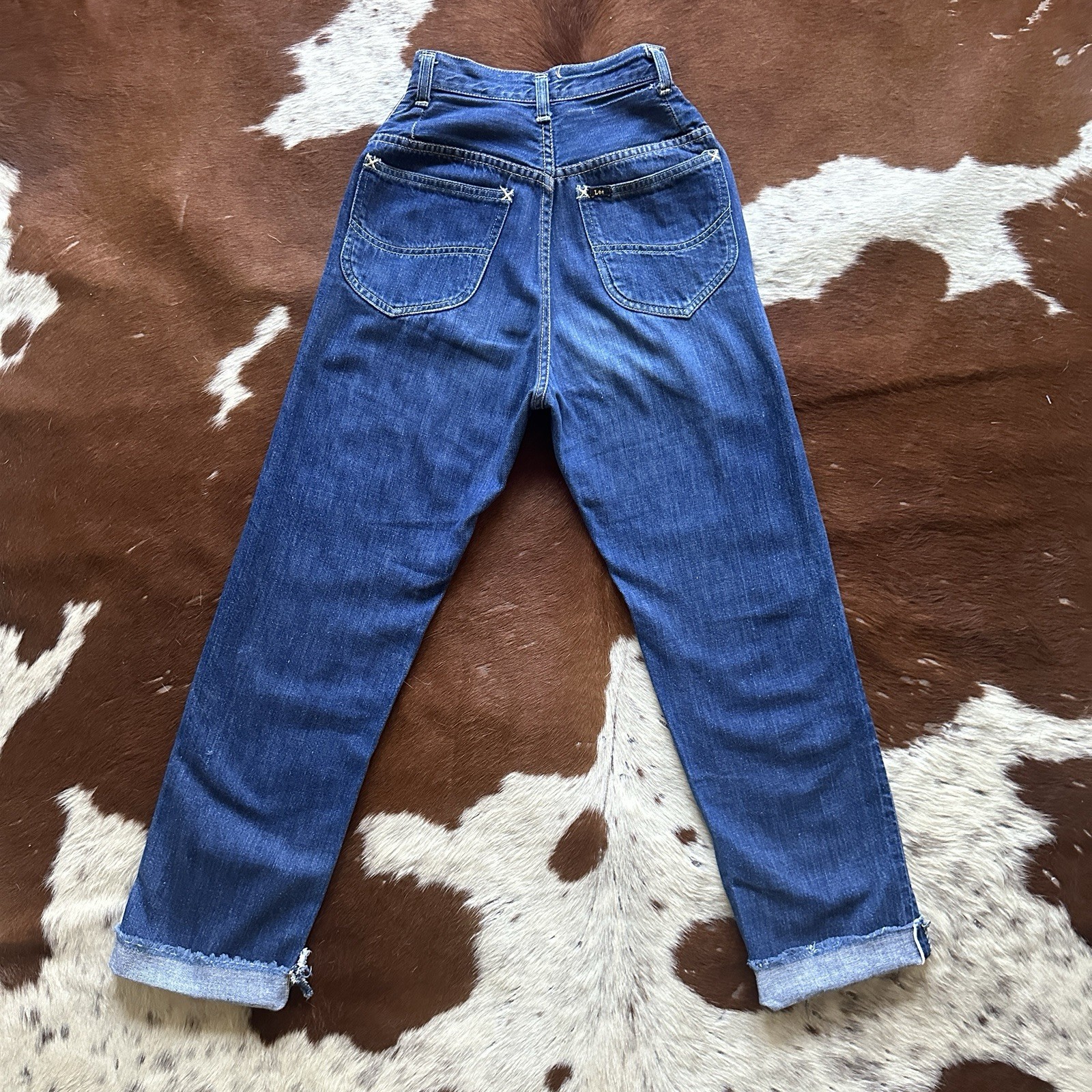 Vintage 1950s Lee Riders Ladies High Waisted Selvedge Denim 22 23 Waist