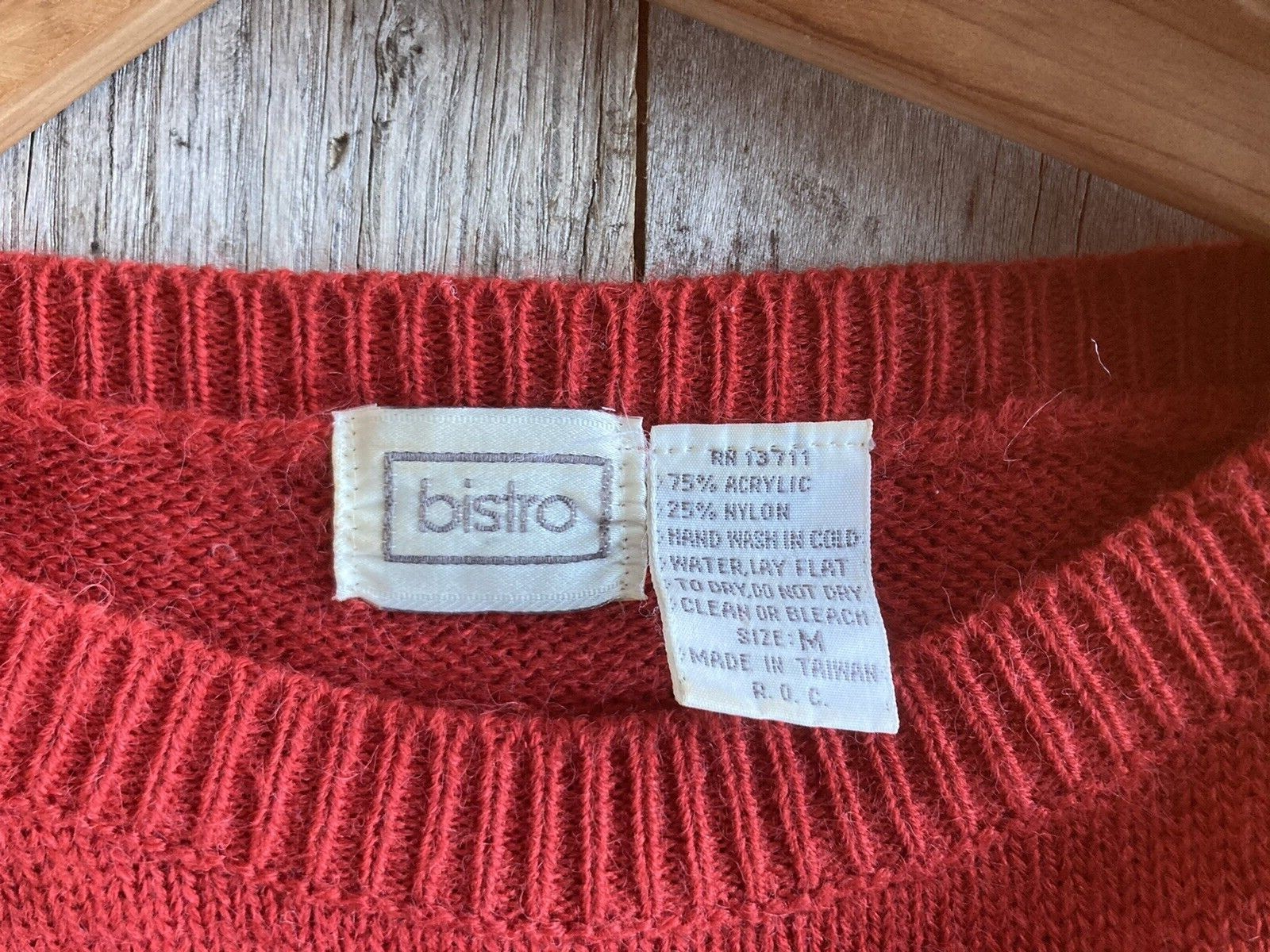Tomato Girl! Gorgeous Vintage Tomato Red Sweater Dress with Tie Waist