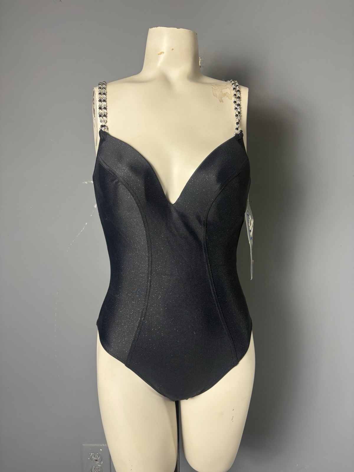 Vintage Y2K Diva by Rachel Pappo Womens Size 8 One-Piece Black Push-Up Swimsuit