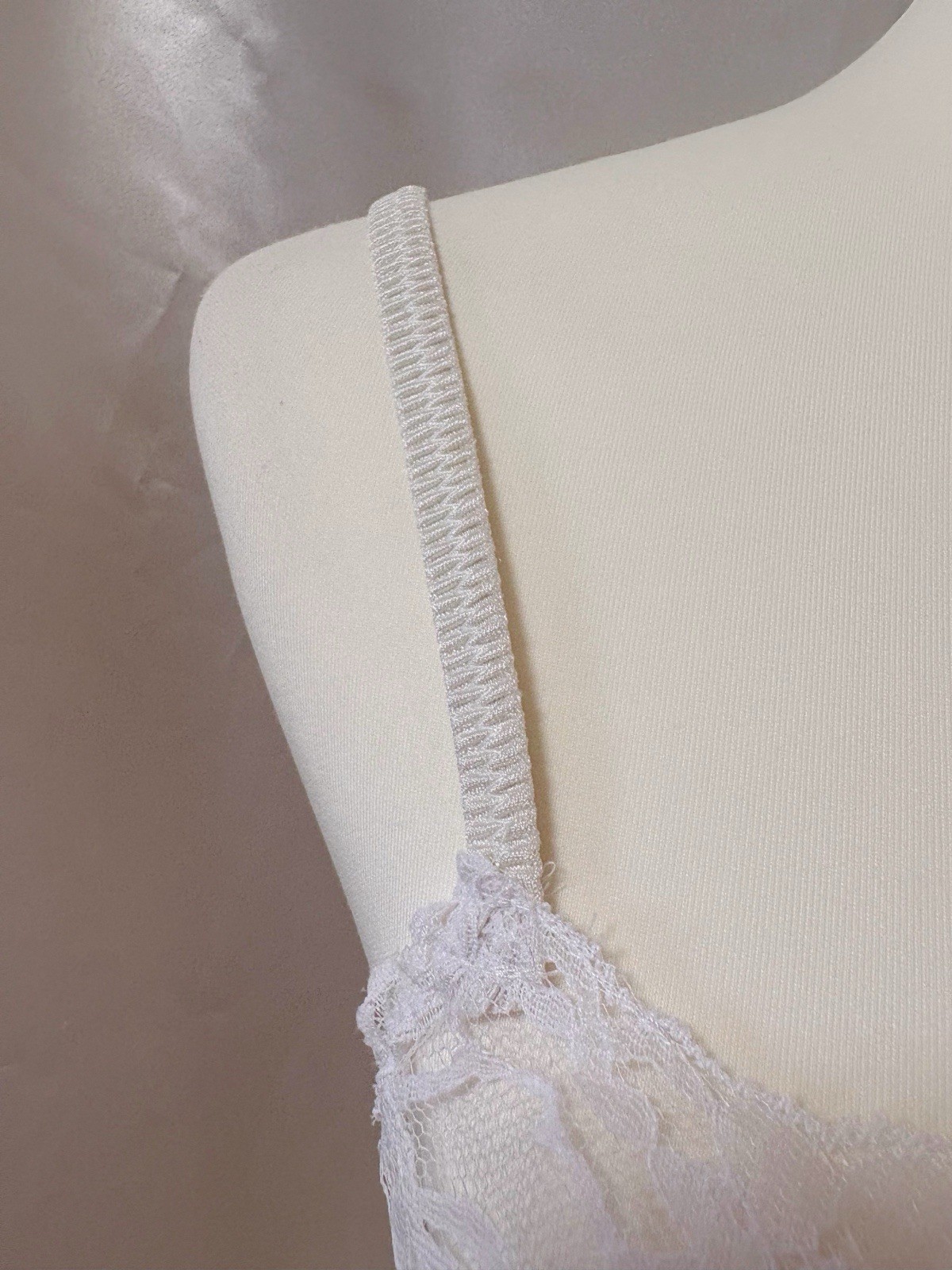Vintage 80s Lace Pink White Lingerie Teddy Nightgown Romper Bodysuit USA Kawaii