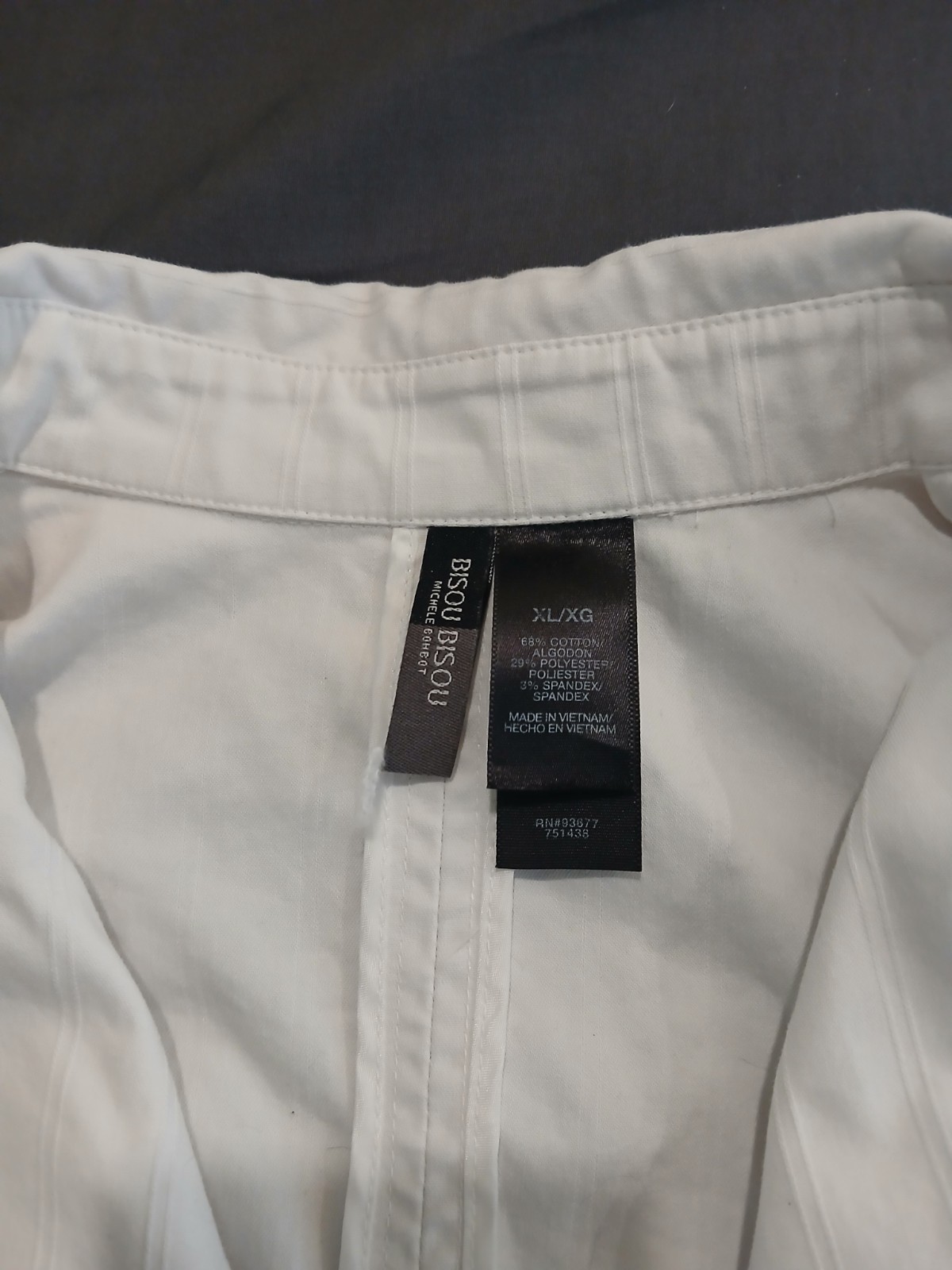 Vintage White Bisou Bisou Cropped Blazer. Women’s Size XLarge