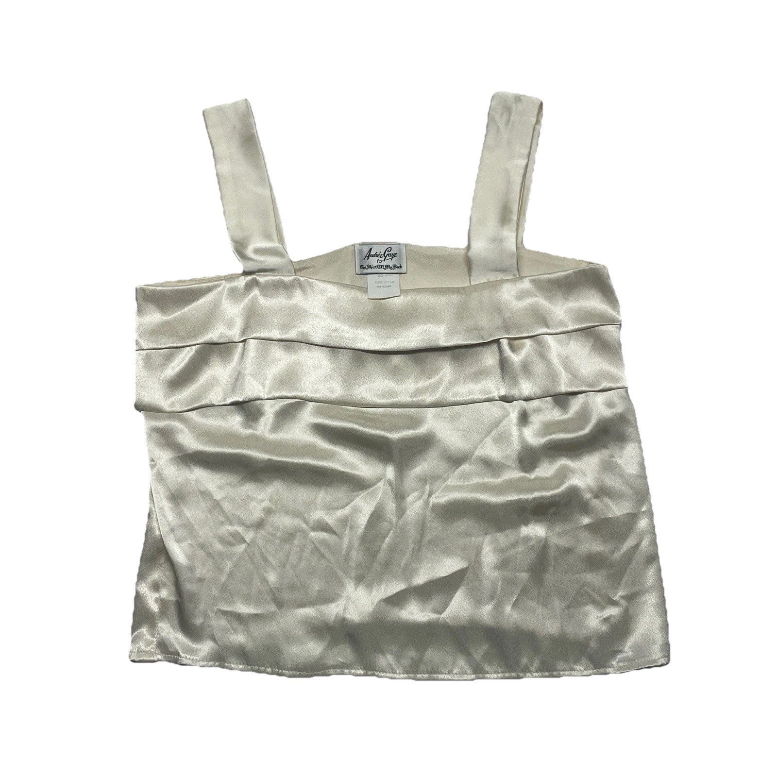 Andrée Gaye SIZE 11/12 The Shirt of My Back Silky Tank Ivory/Beige