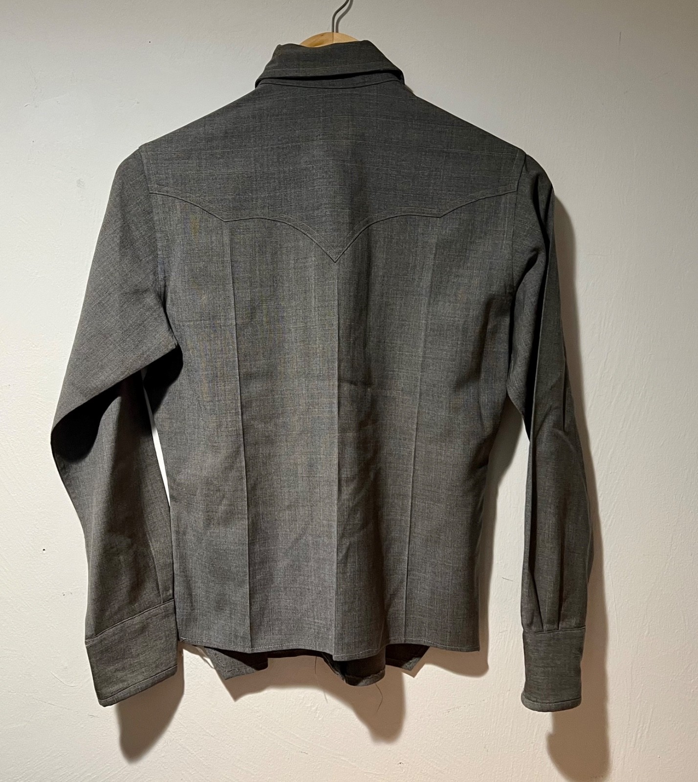 Rodeo Ben Shirt Blouse Vintage 1950s Western Cowgirl Cowboy Snaps Distressed VLV