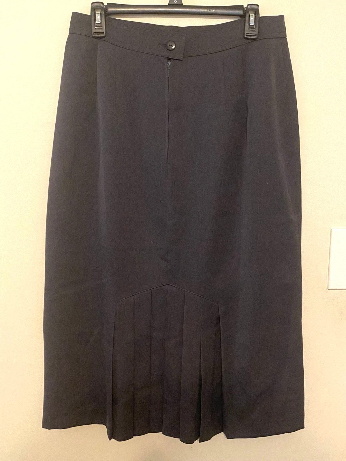 VTG Vintage Louis Feraud West Germany Maxi Skirt Gray Lined Vented Size 12