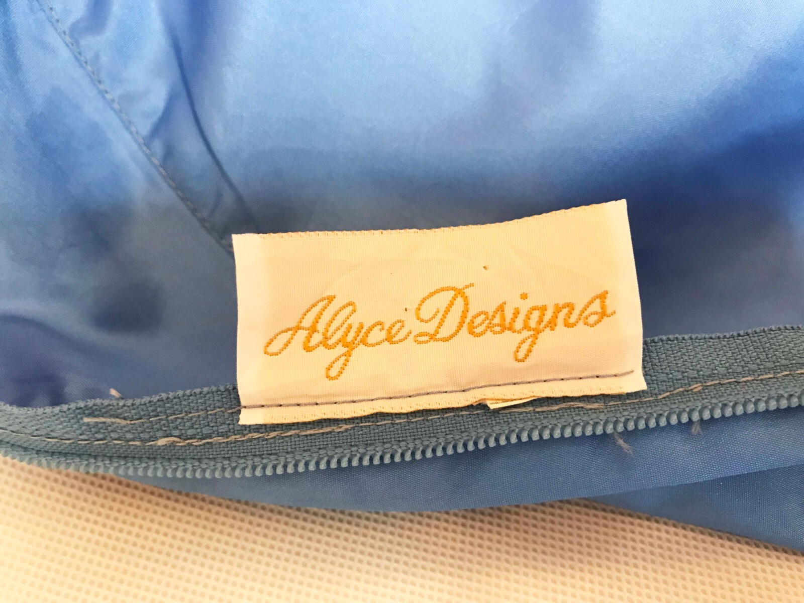 Vintage Alyce Designs Puffy Sleeve Prom Party Formal Dress Gown Blue Sz 6 USA