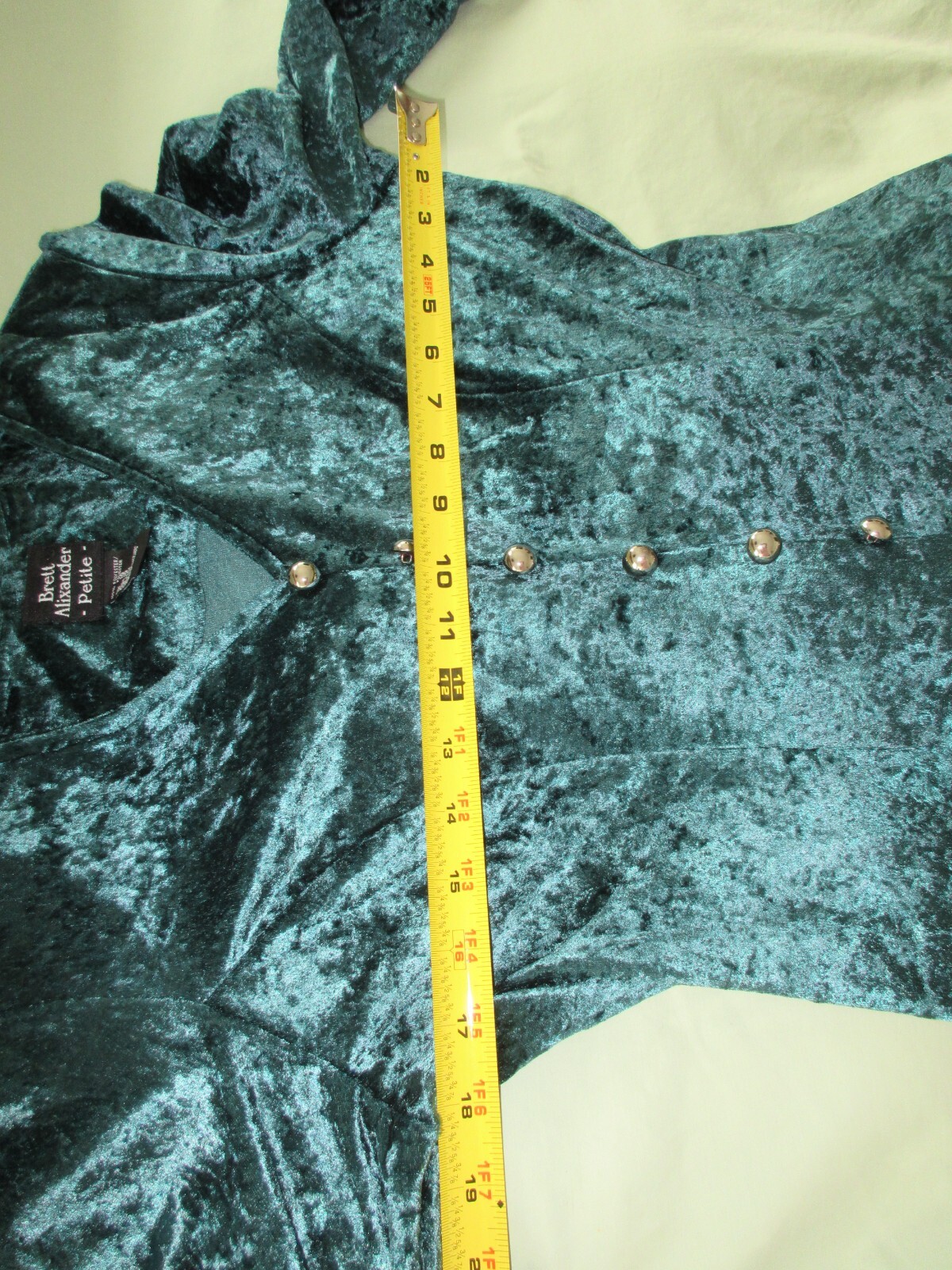 Vintage 90s Y2K Corset Velvet Dress Green Brett Alixander Size 10P Christmas