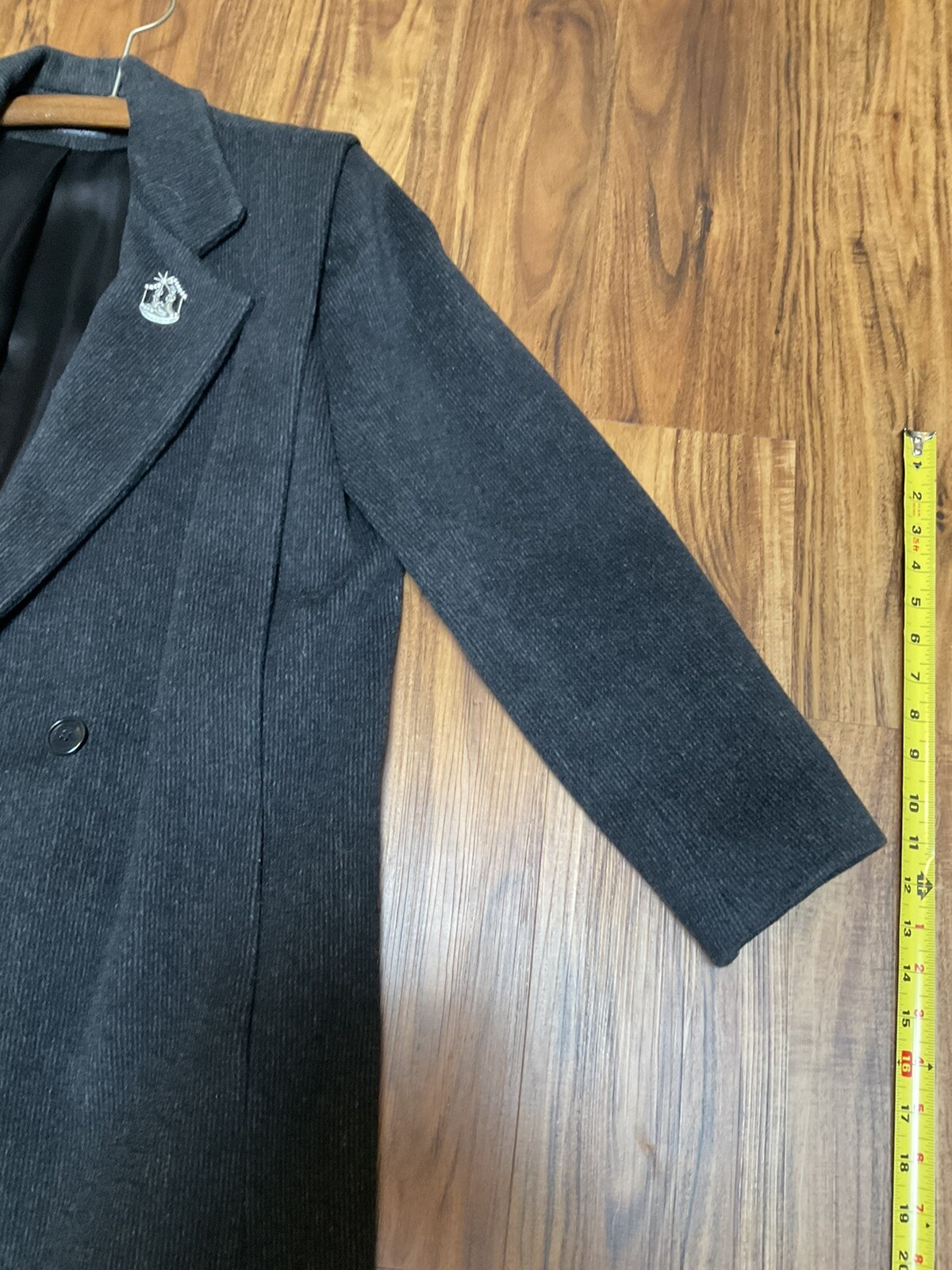 Vintage 80’s over coat winter jacket cashmere wool blend Women’s Black USA Union
