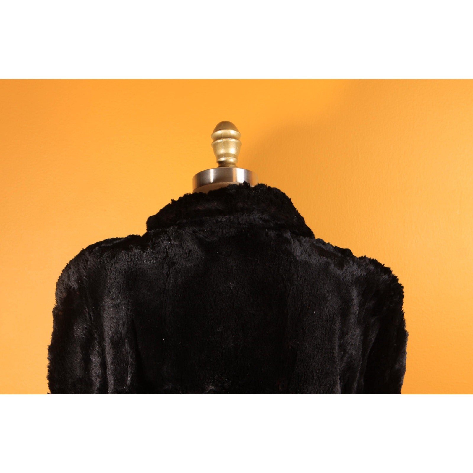 1940s Sheared Black Beaver Fur Cape by McDaniel’s -M-L