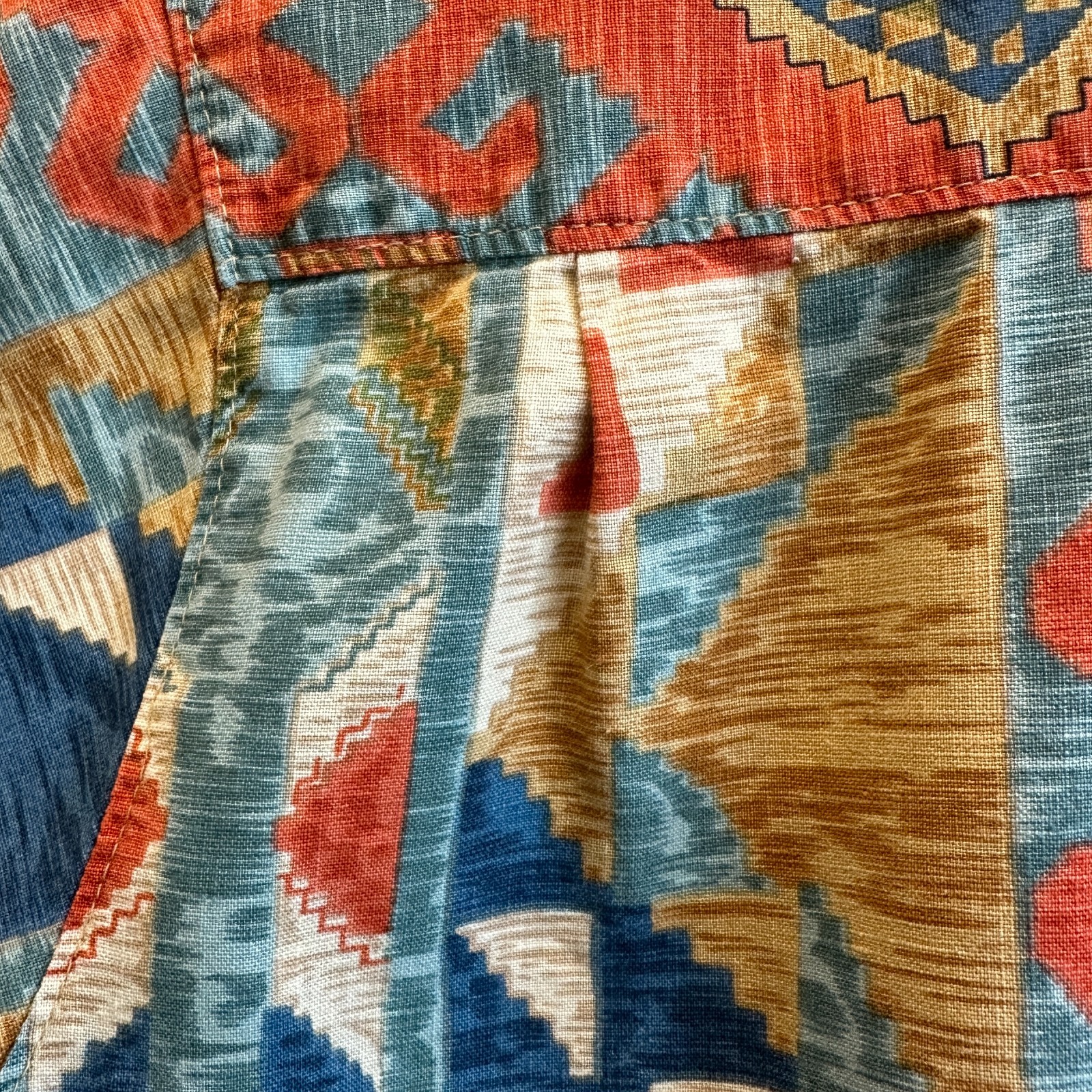 Gotcha Covered Shirt Women’s M VTG 80s Southwest Aztec Tribal Print Made in US