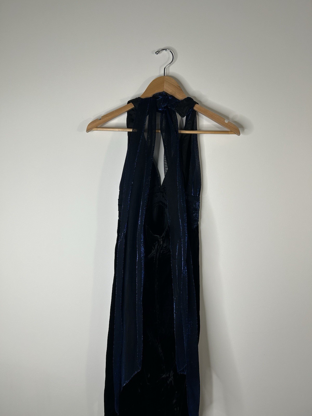 Vintage 1990’s Zum Zum Dress Women’s 5/6 Black Velvet Halter Gown Prom