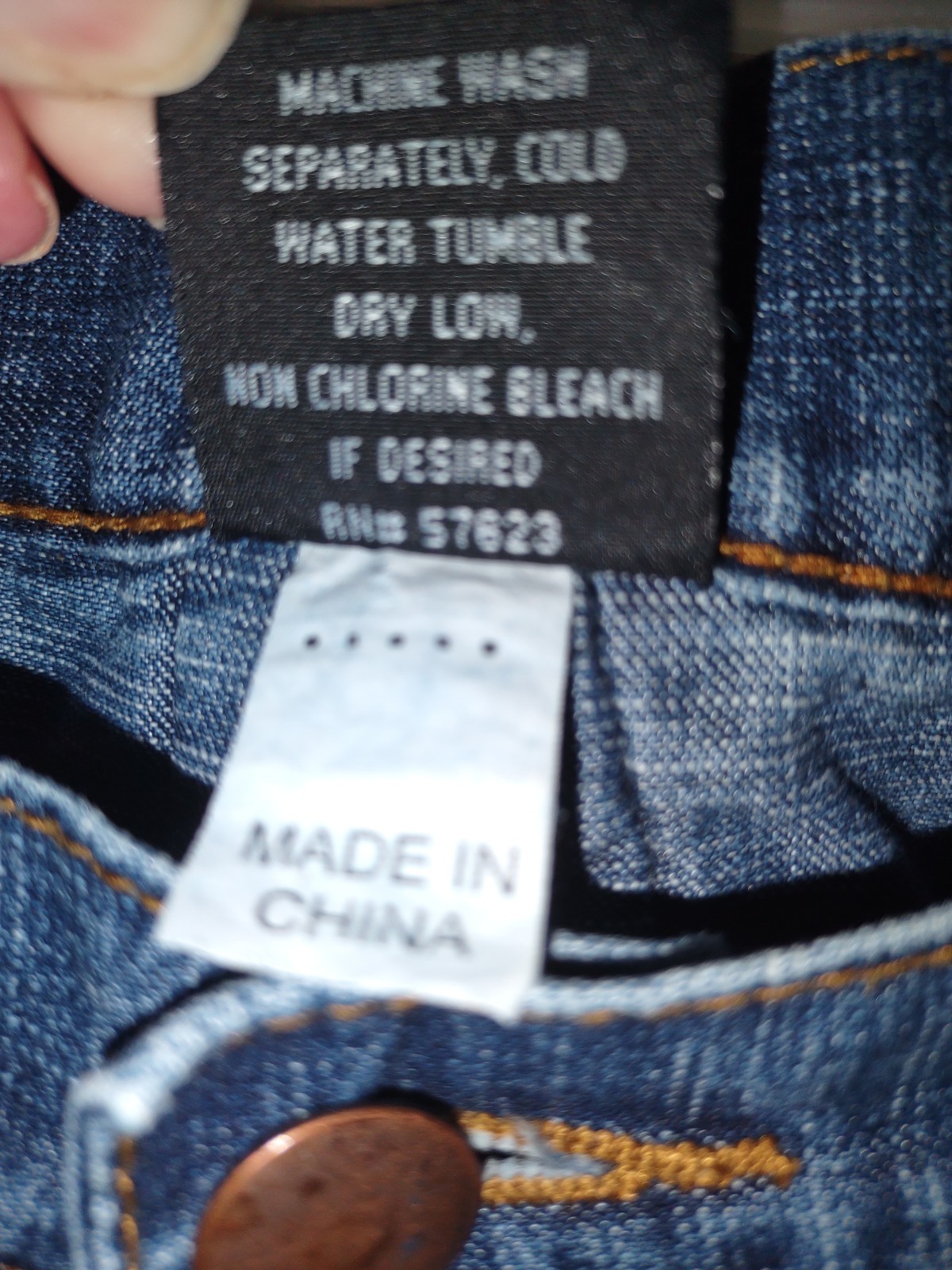 Nick & Sarah Window Pane Patchwork Wide Leg Jeans Sz 19/20 100% Cotton