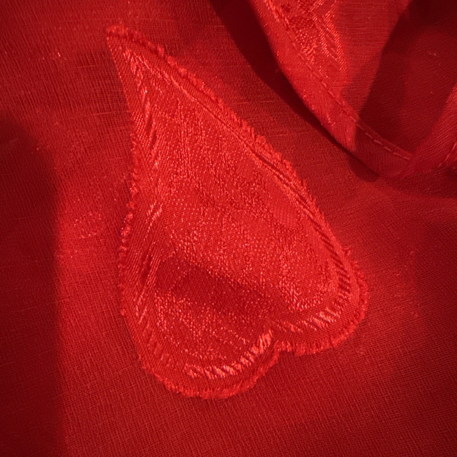 VTG 90’s Isabel Intimates Red Chiffon Heart Appliqués Babydoll Lingerie Cami L