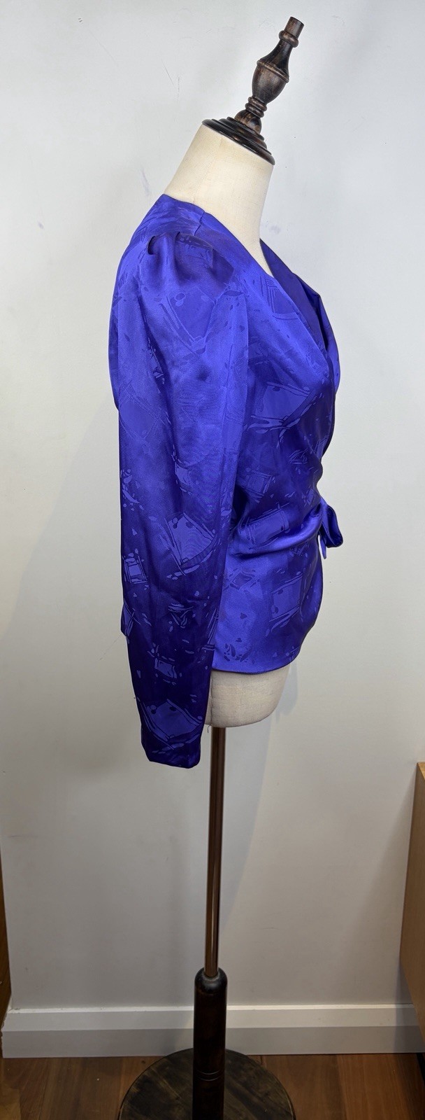 Vintage Syndicate Purple Cocktail Jacket Size AU 8 Balero Satin Retro 1980’s