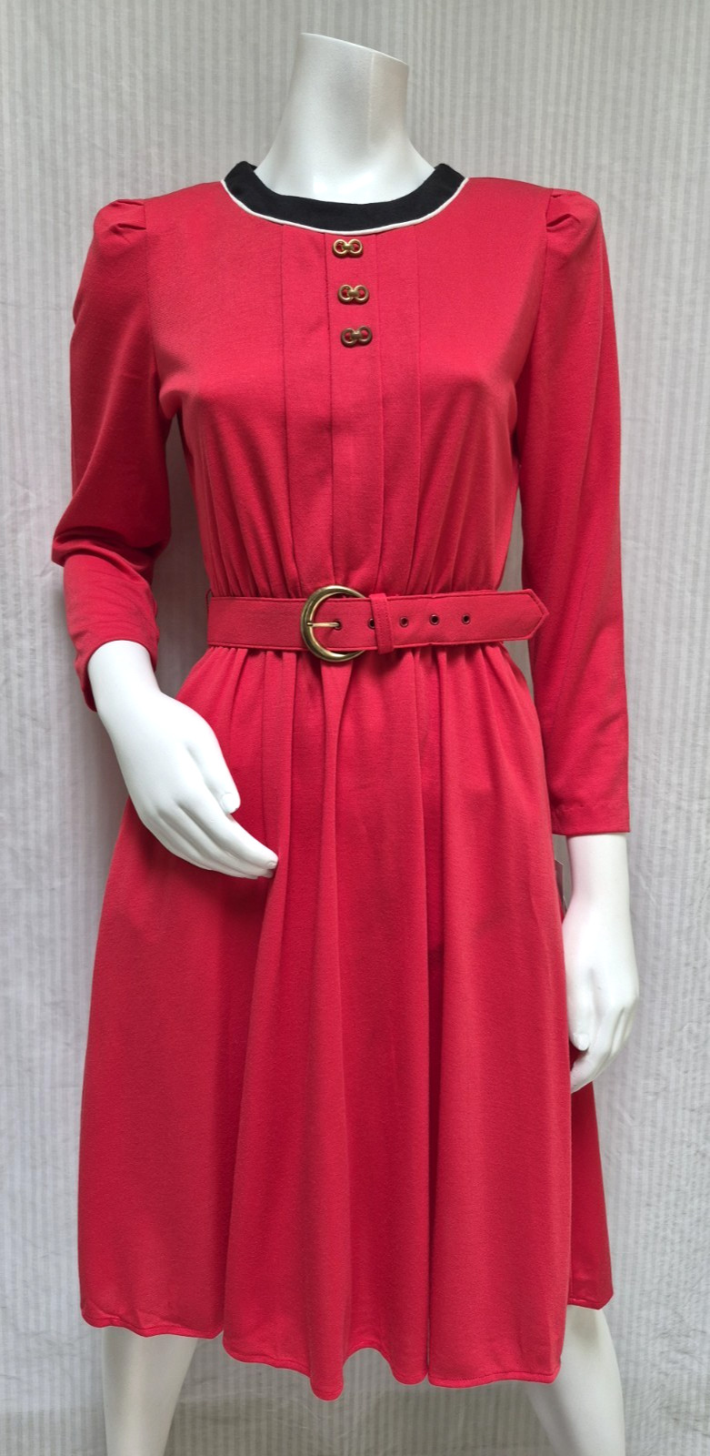 NWT Vintage 1980s TABBY CALIFORNIA Red Dress with BELT – Size M