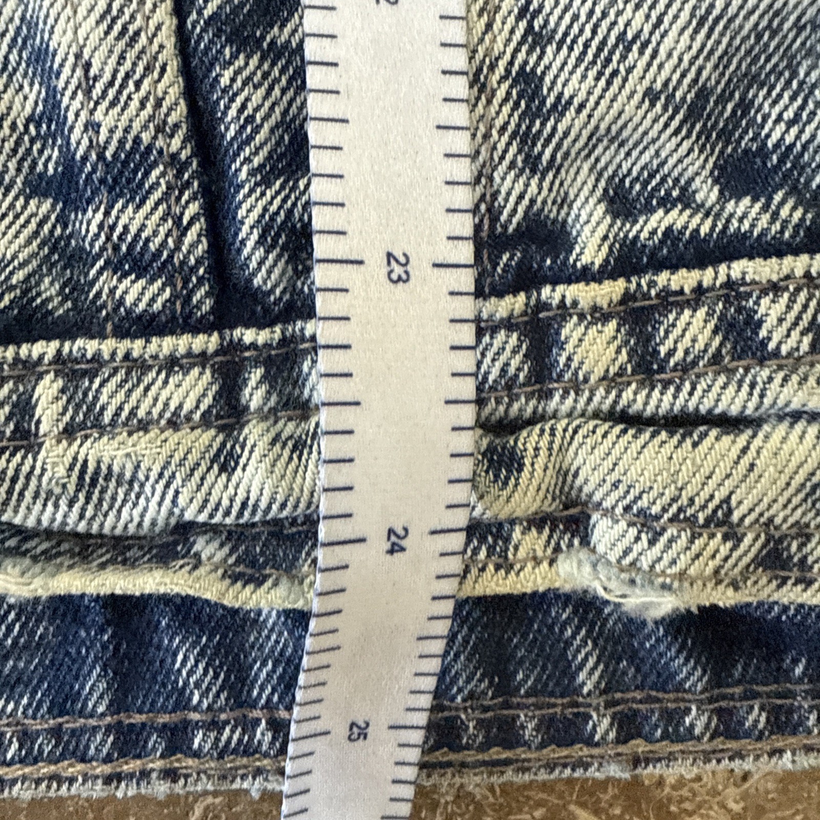 GET USED by ELIE Denim Jean Jacket VTG 90s Acid Wash Patchwork Medium