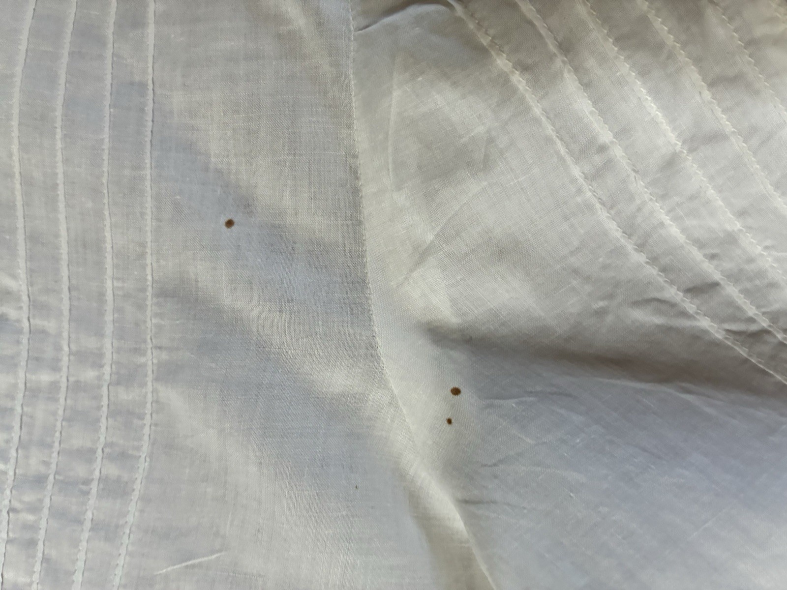 Vintage Handmade 40s White Pintuck Lace Button Up Blouse Top Size M
