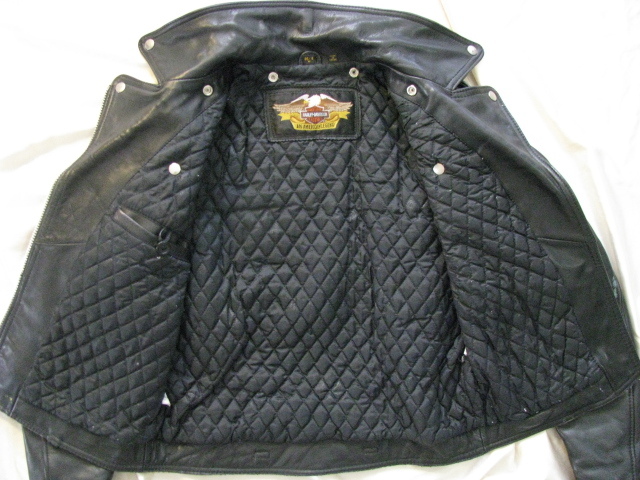 Harley Davidson Motorcycle Leather Jacket H-D Vtg 90s Cycle Champ Queen S 36 W