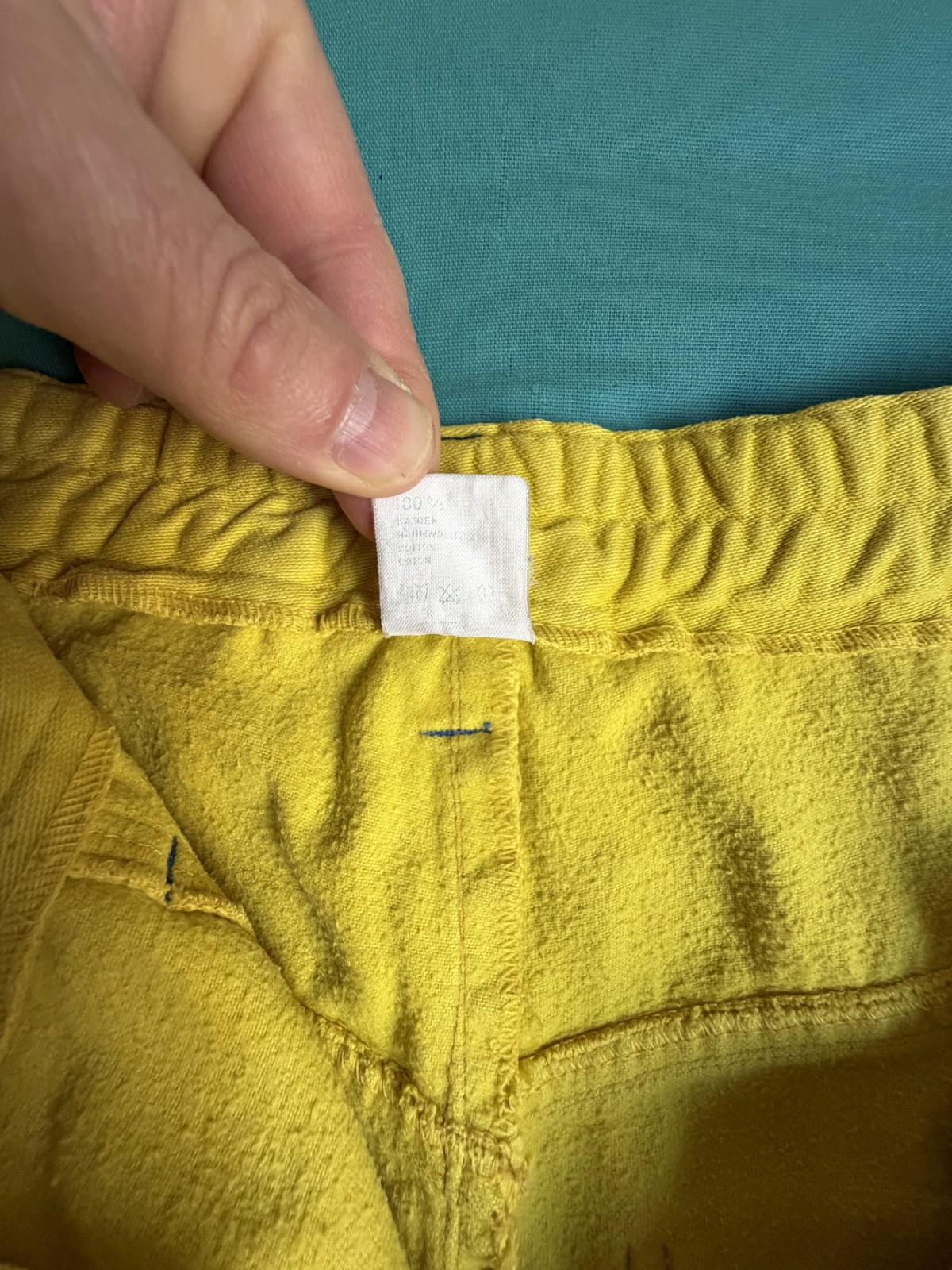 Oilily 1980s Womens Vintage 100% Cotton Balloon Waist Yellow Jeans