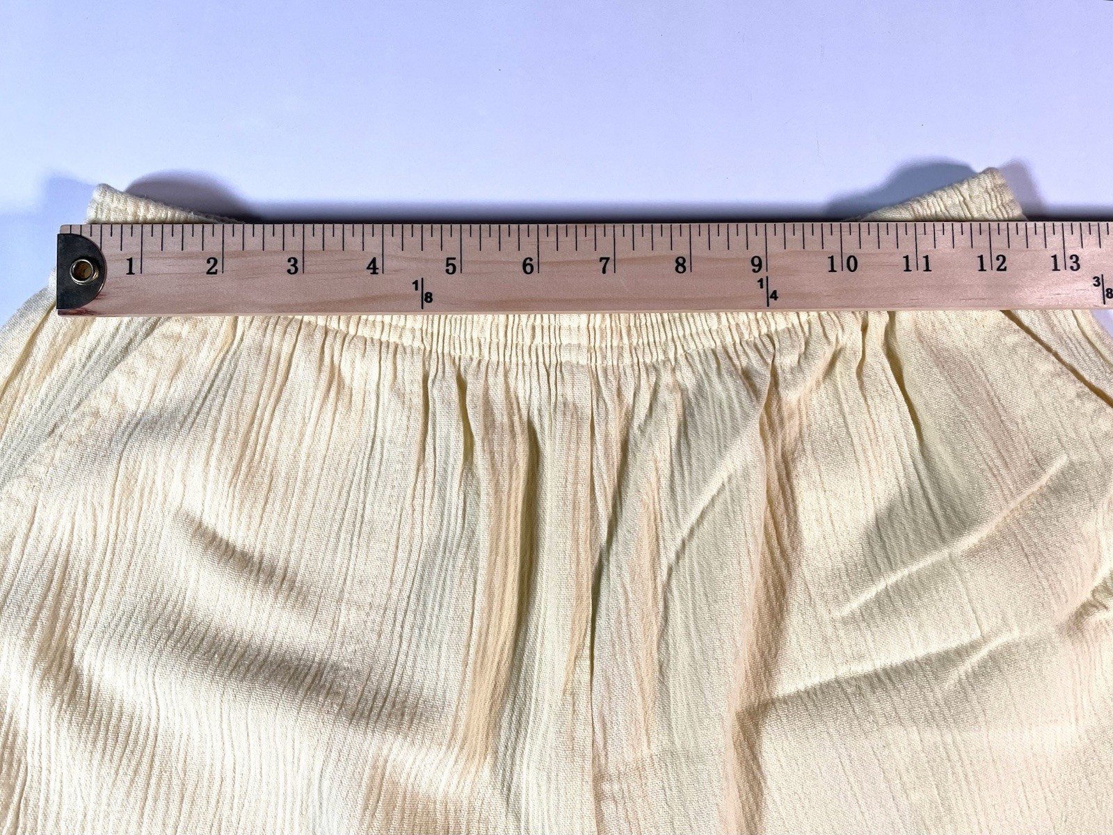 Blair Vintage Koolots Capri Pants Elastic Waist High Rise Wide Leg SZ 10 Yellow