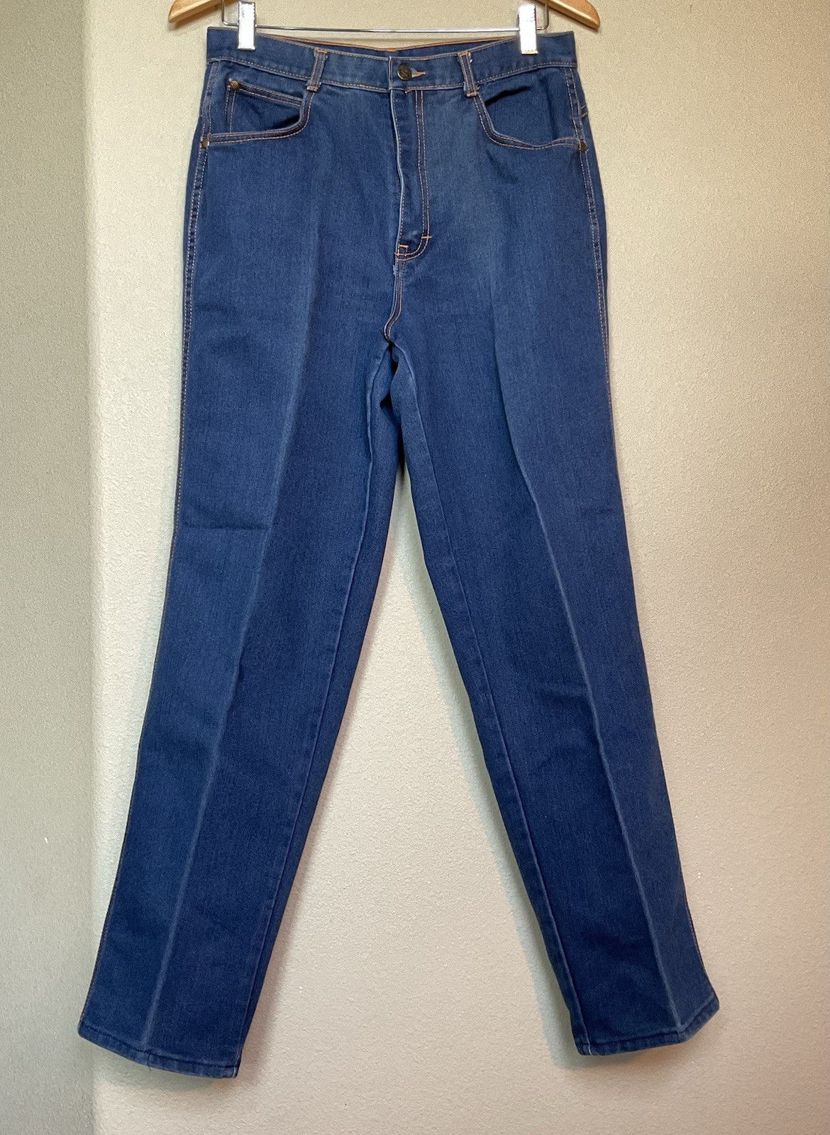PS Gitano Basic Missy Denim 1980’s Jeans 16 VTG Dark Wash Center Crease Retro!