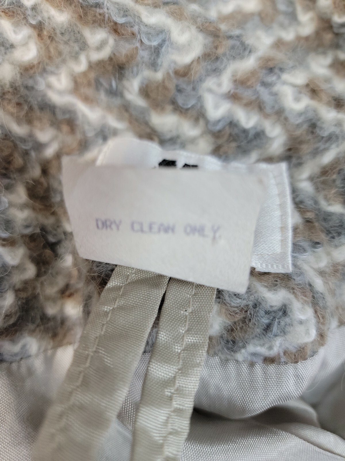 MJ Seattle Vintage 70’s Gray Womens Lined Coat W/Pockets Mohair Size M #CB2