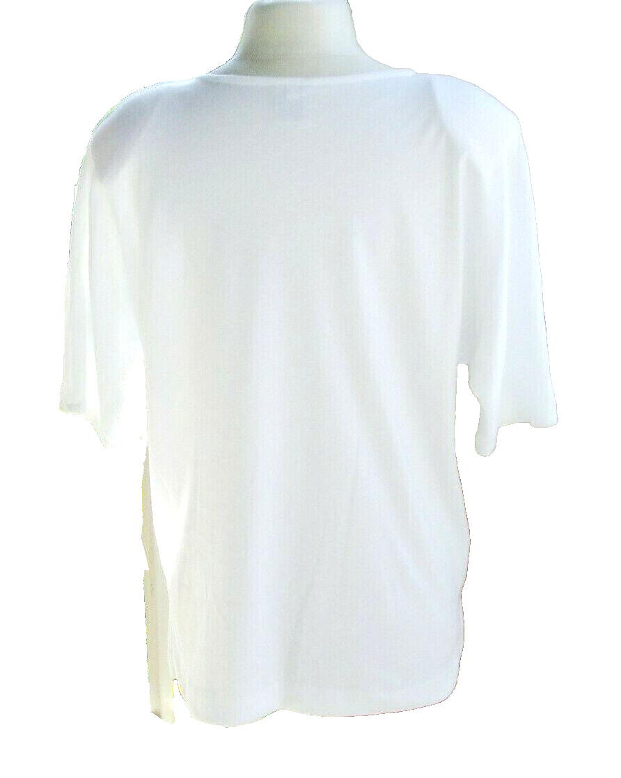 Vintage Laura Rogers Top M Hand Painted Gold ANCHORS Yacht Club Sailing 80’s NOS