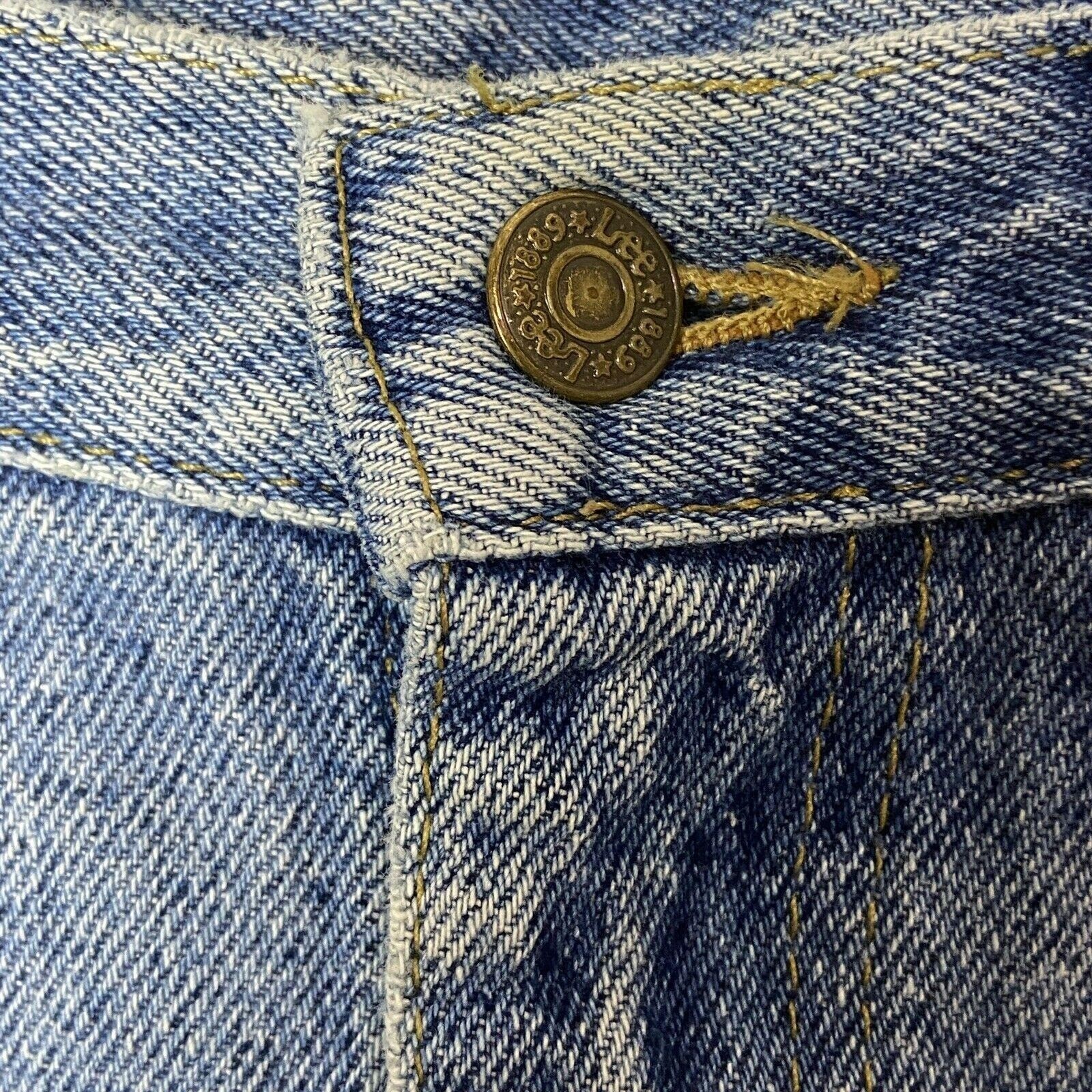 Vtg Lee Mom Jeans Womens 8 Long 100% Cotton High Rise Tapered Leg 27 x 32 USA