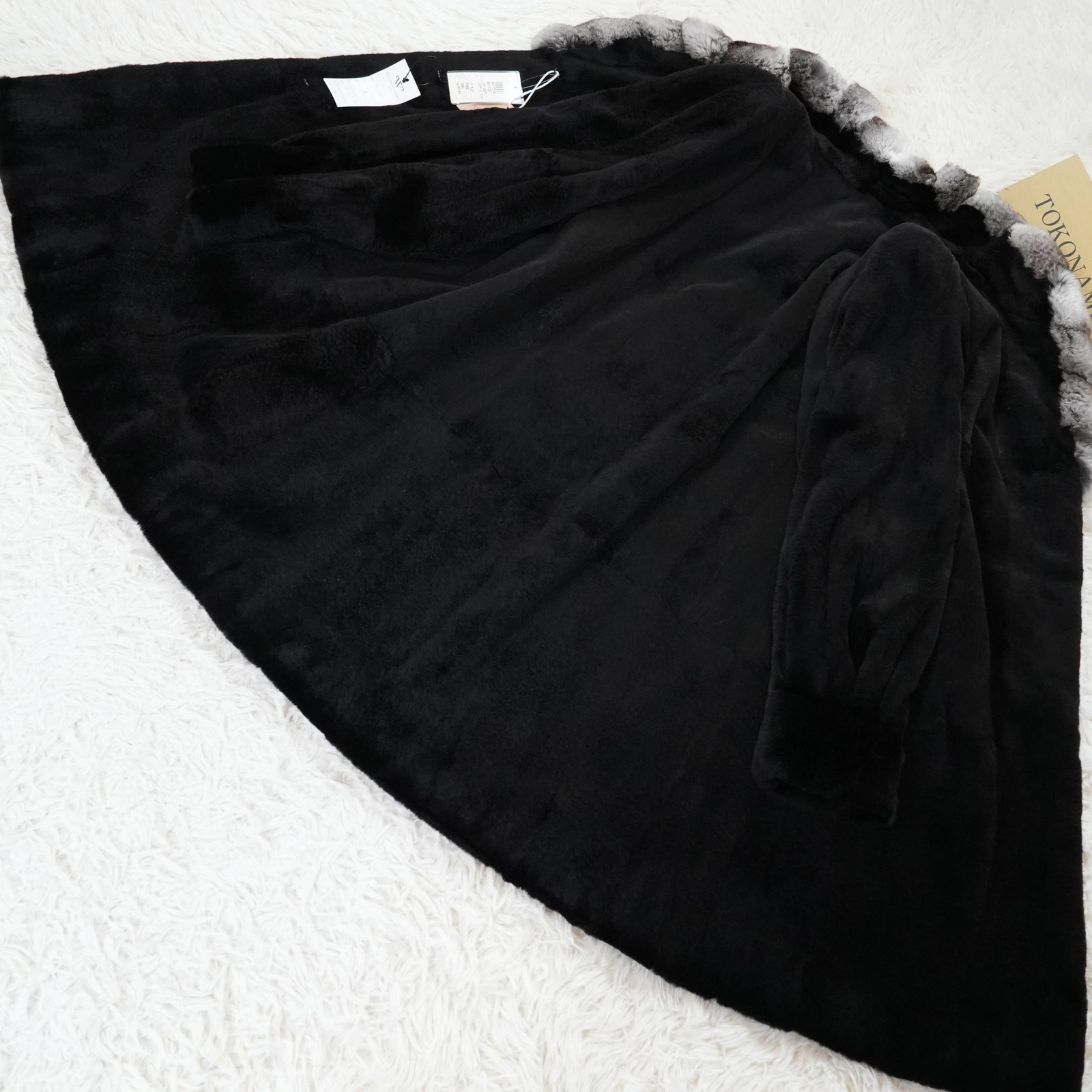 Shaved Mink and chinchilla Trim Coat – Genuine Vintage Fur From Japan