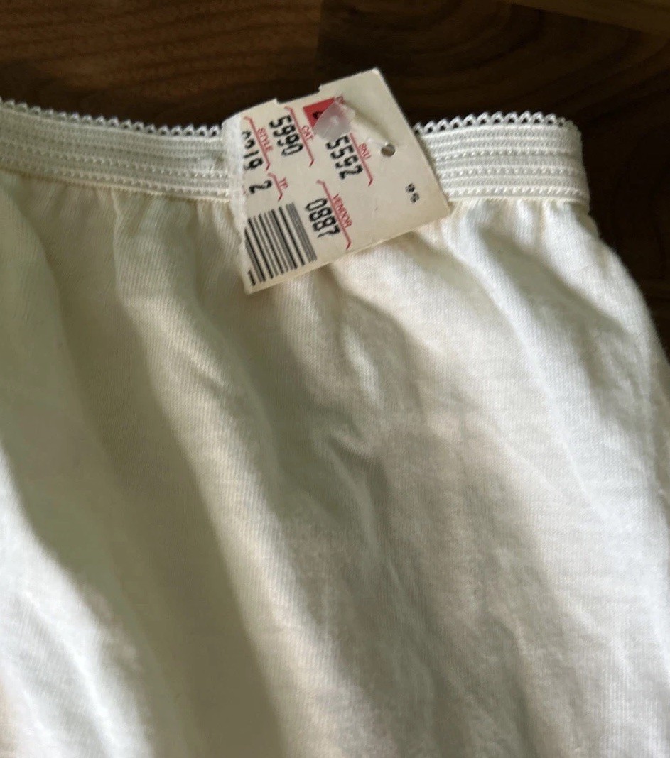 Vtg 90s Panty House Panties Sz 11 100% Cotton New Old Stock Cream Full Cut Brief