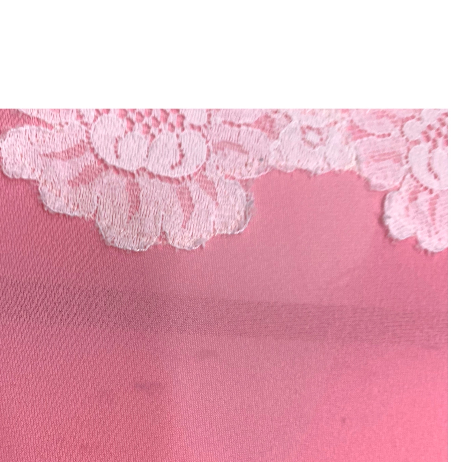 Vintage 60s Dutchmaid Pink Nylon Lace Trim House Dress Large