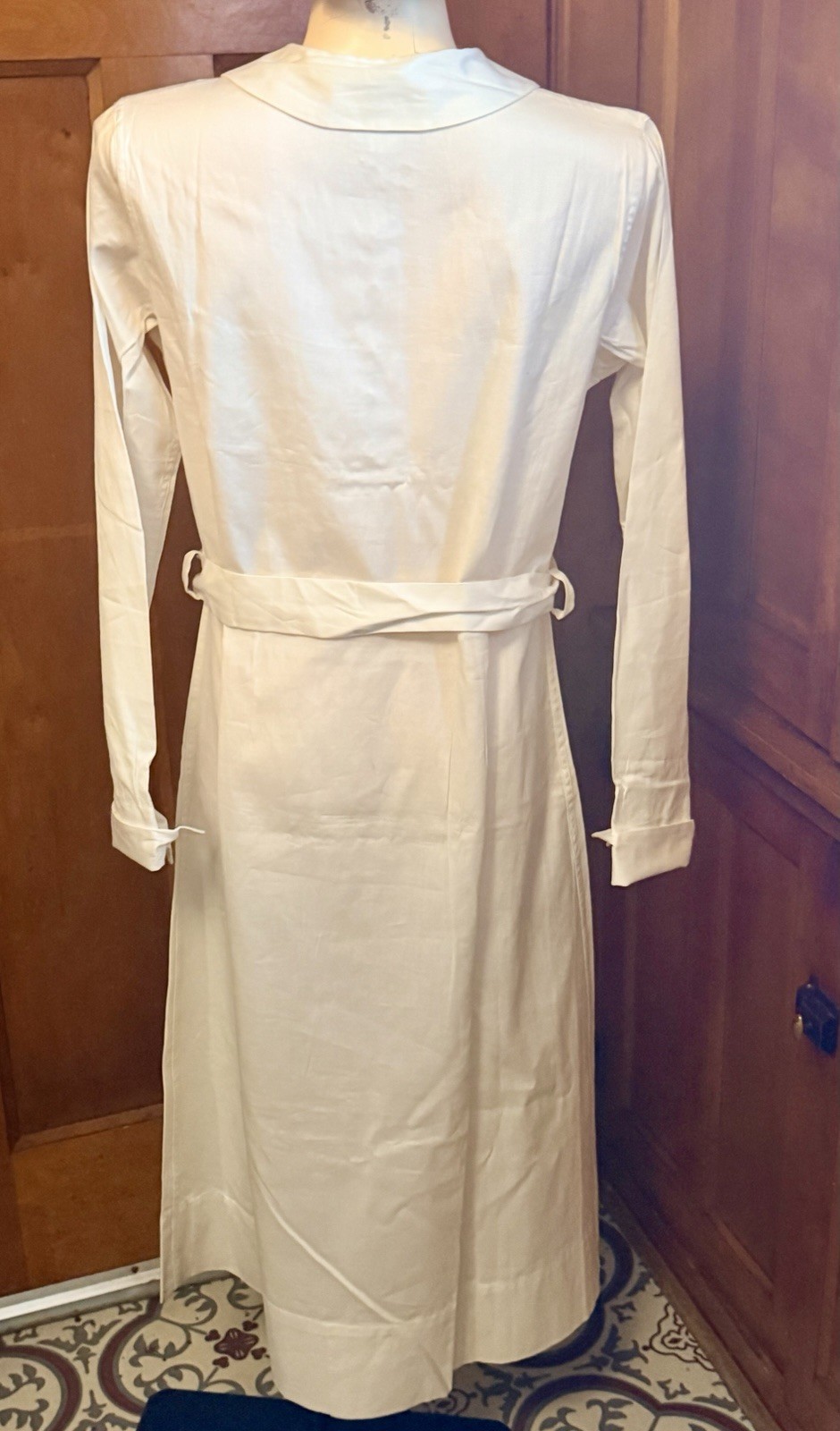 Vintage 1920s Braemer Mandel Bros Nurse Uniform Dress Bachelor Buttons Unworn