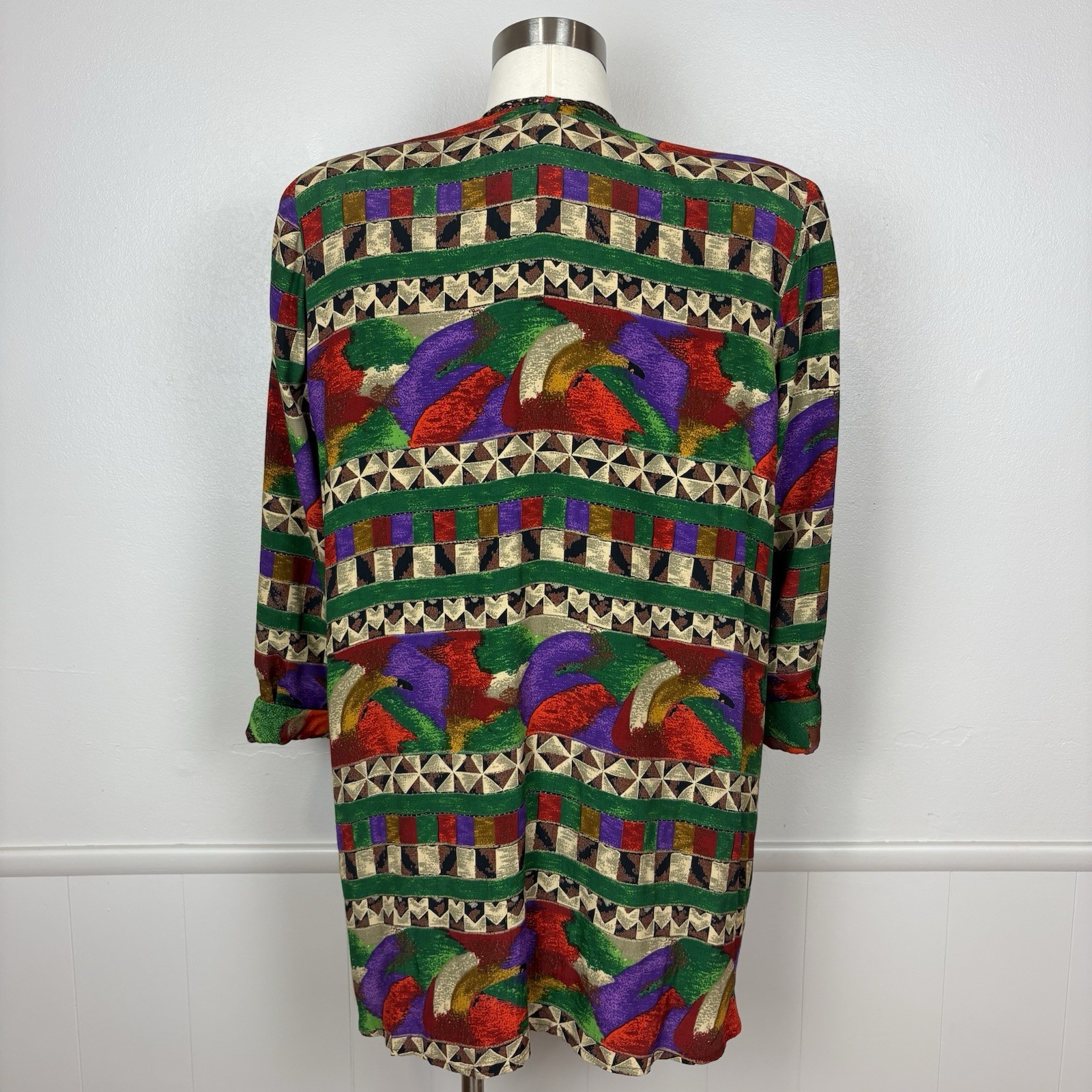 Dorothy Schoelen Platinum Vintage Jacket & Blouse Size P(Small) Abstract Print