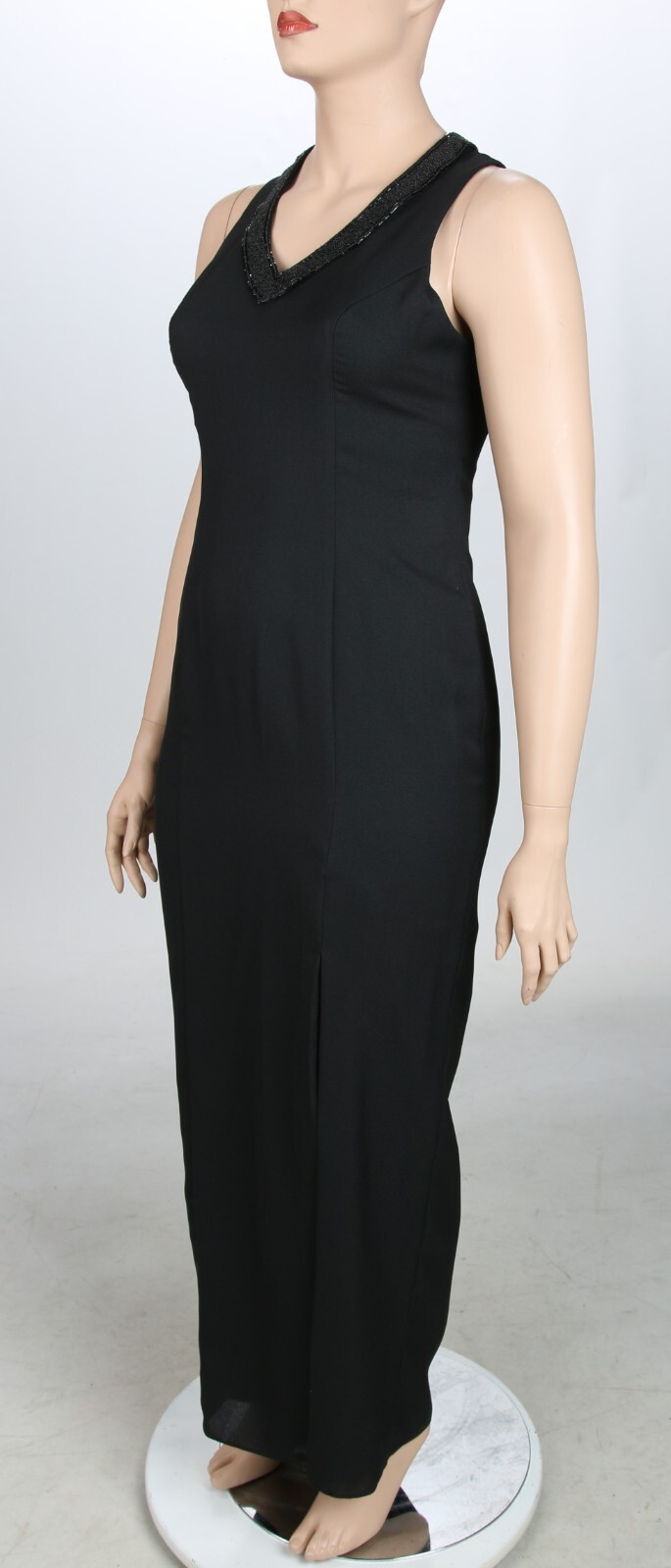 New Image Vintage 80s 90s Black Beaded Party Prom Bridesmaid Dress sz 16 NWT