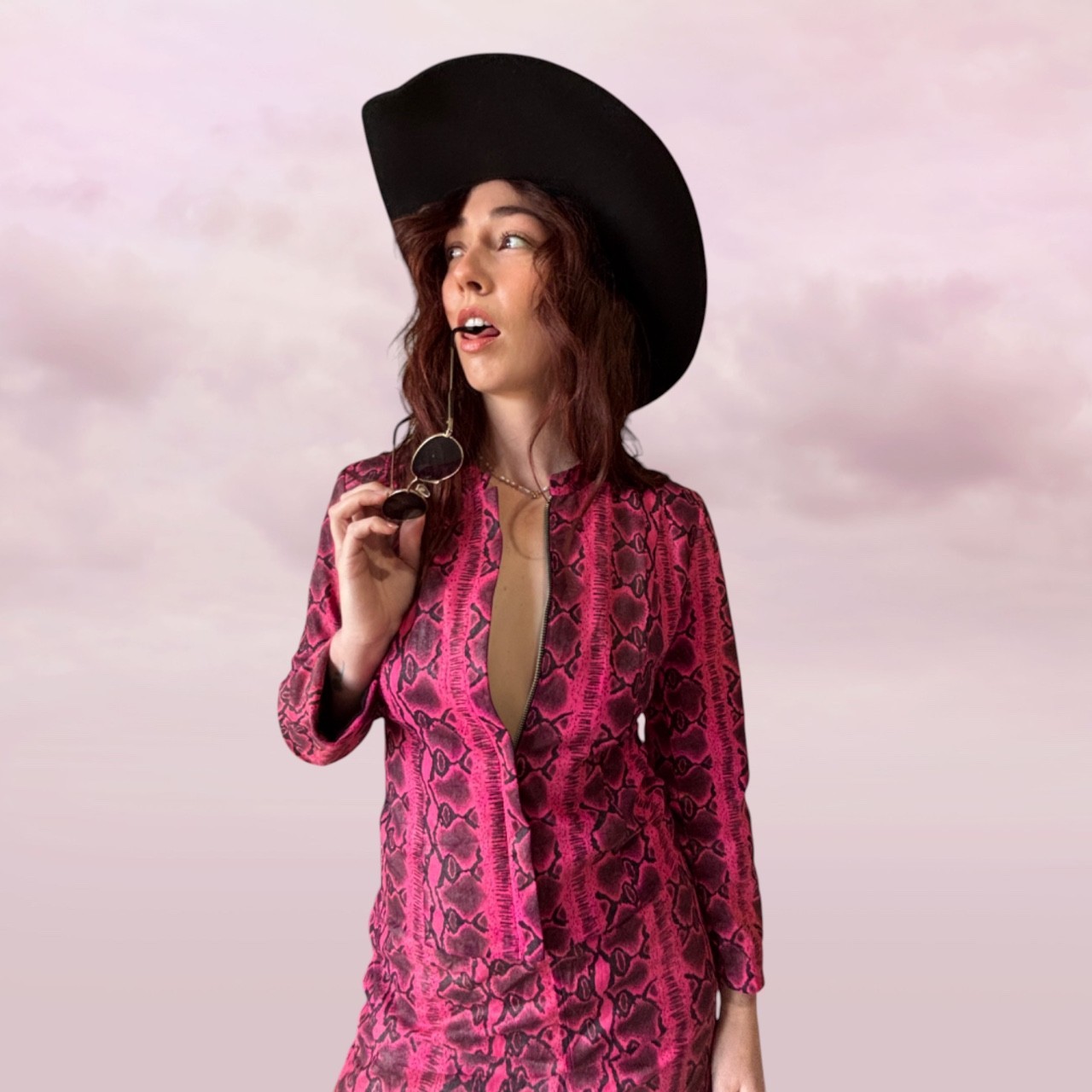 Vintage TABLE EIGHT Australia Pink Snake Print Jacket & Skirt Set – AU 12/14