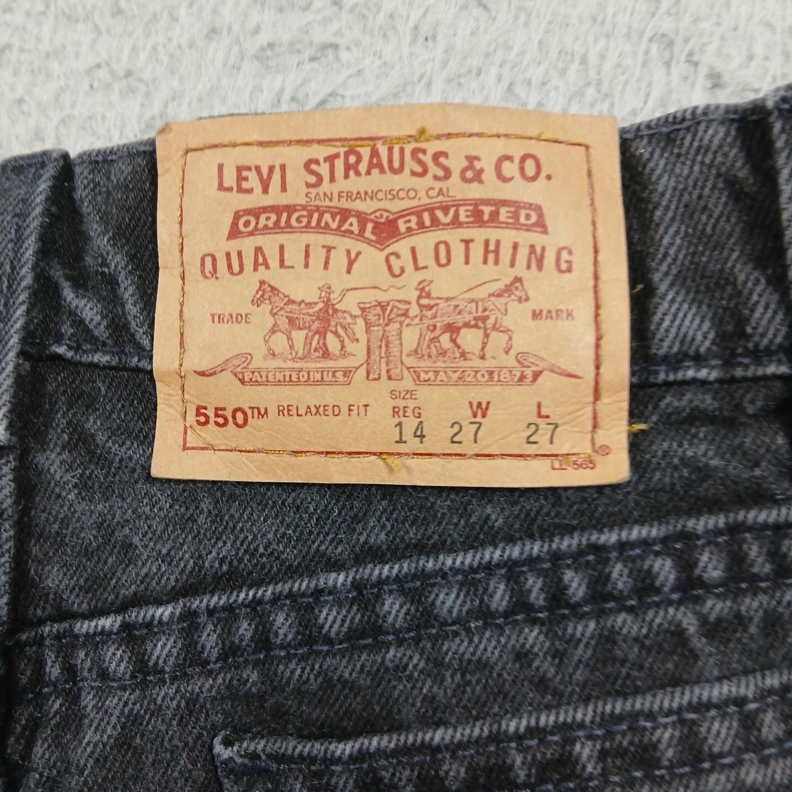 Vintage Levi’s 550 Orange Tab Made in USA Black Jeans Women’s 14 27×27 EUC