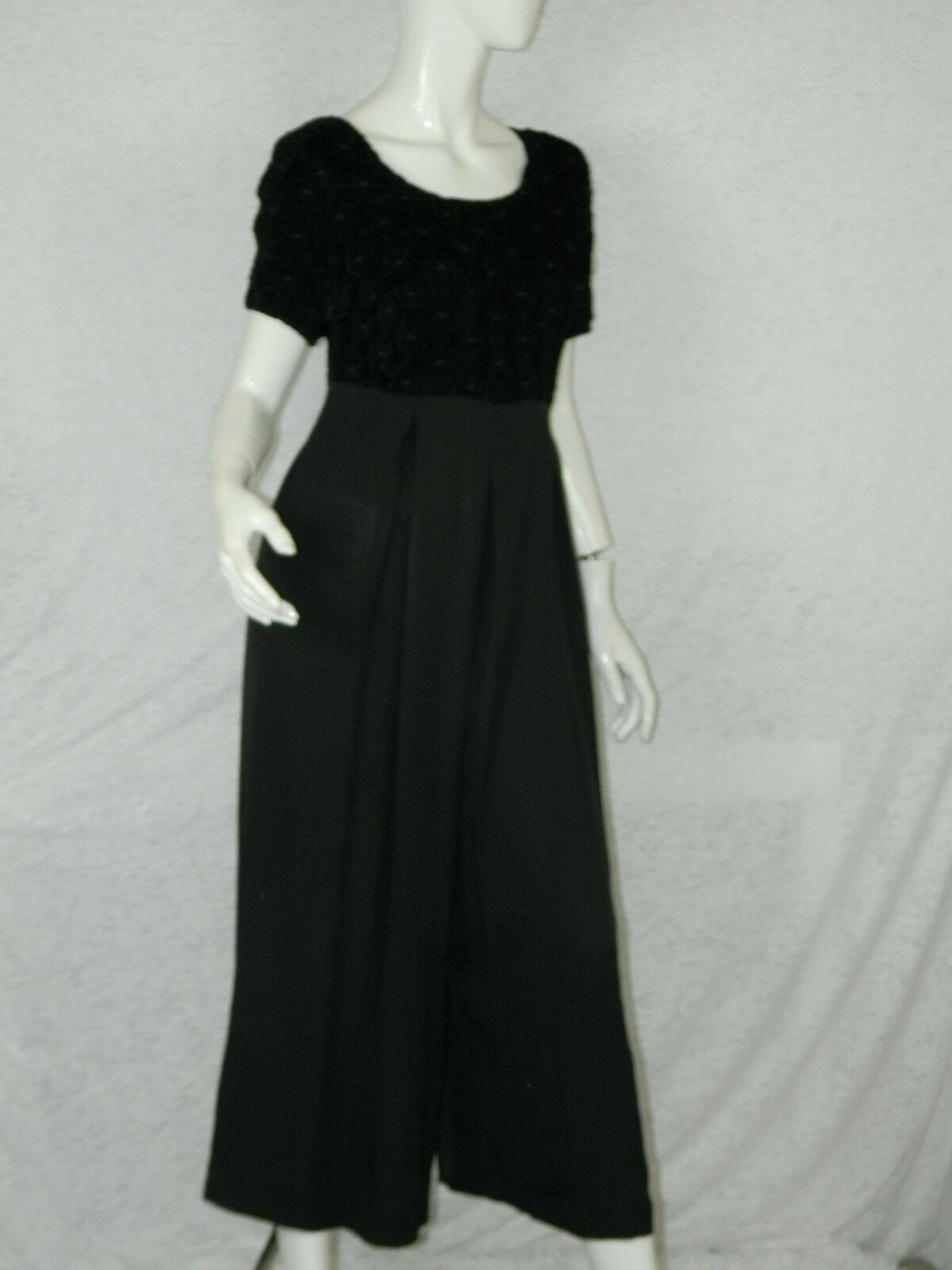 Vintage 90’s Jeffery & Dara Linda Hutley Jumpsuit Black Hipster Size 5/6