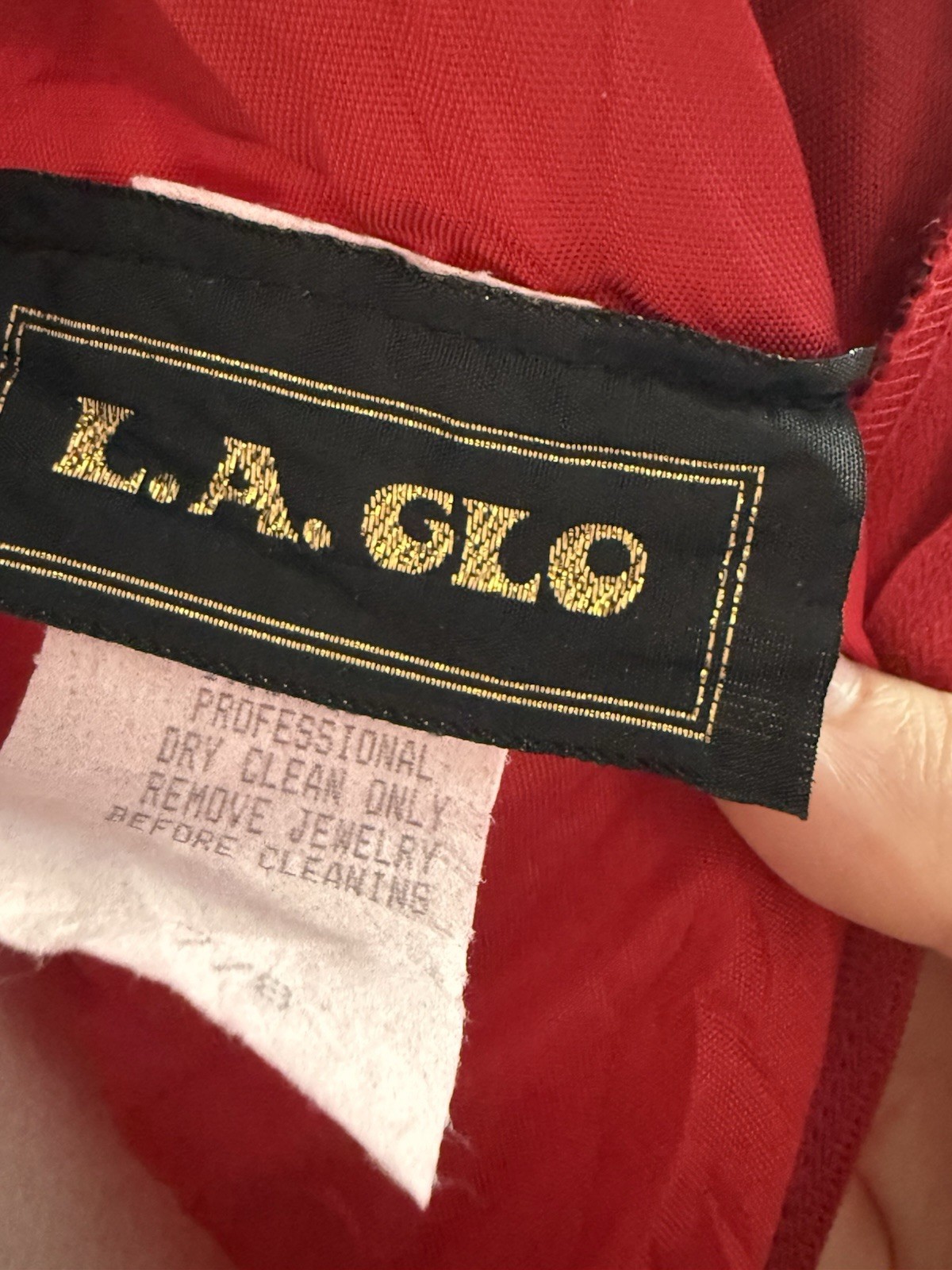 90s Vintage LA Glo Dress Gown Prom Party Cocktail Black Pencil Cutout Collar 7/8