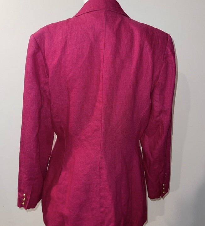 Vintage Stanley blacker linen blazer Gold Embroidery