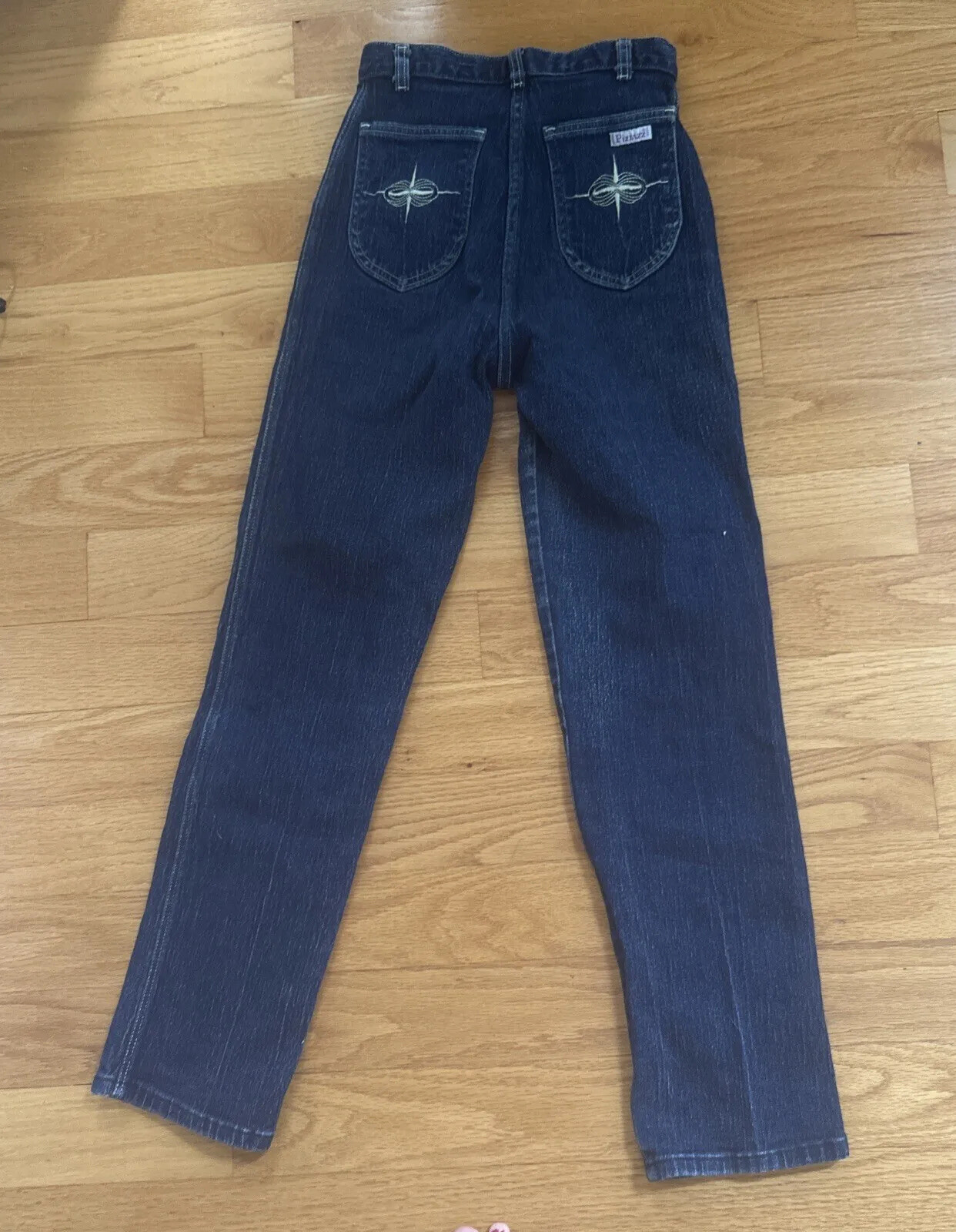 Vintage 1980’s Pizzazz Jeans Womens SM High Waist Embroidered Stretch Paris NY