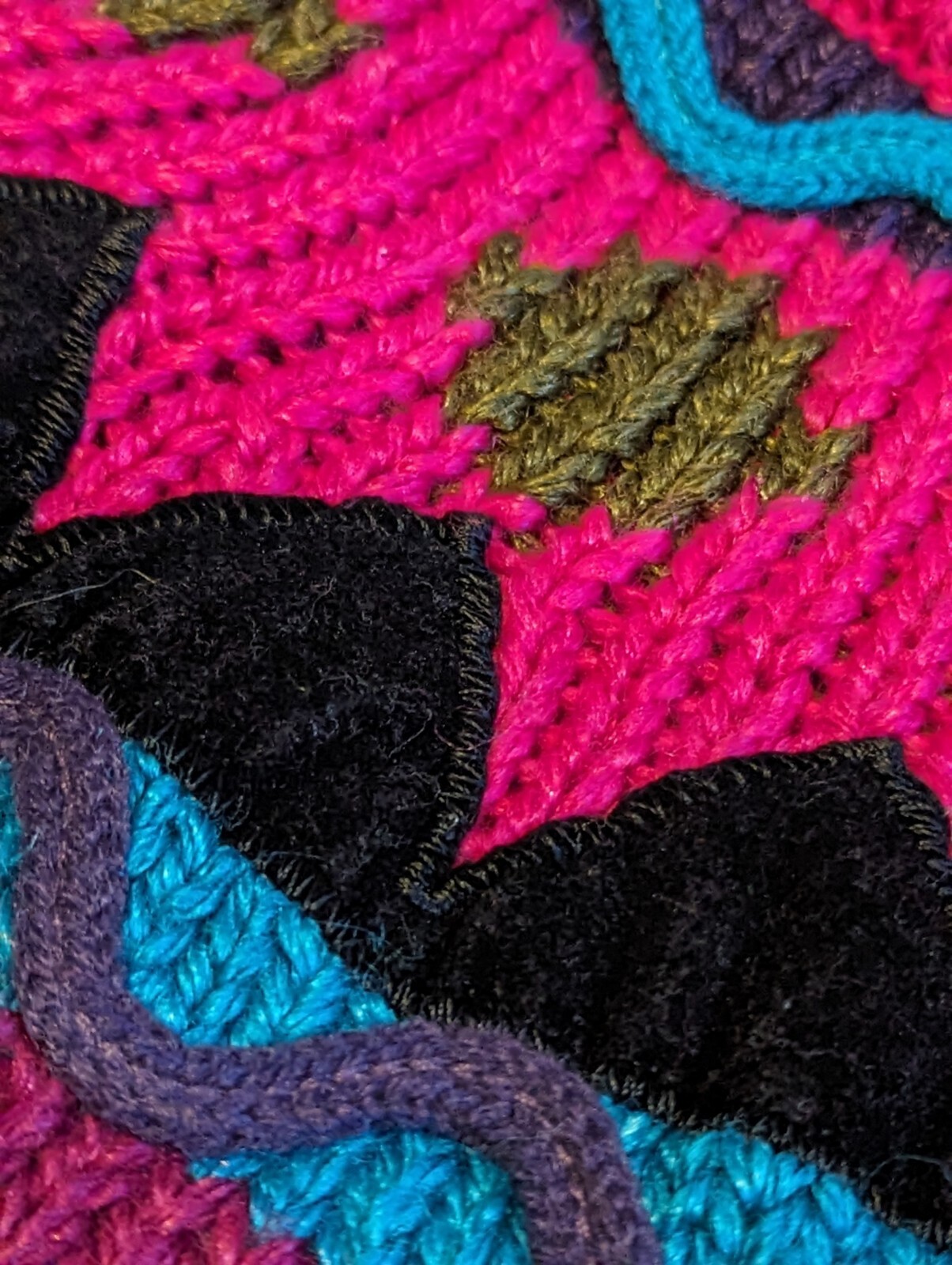 Vtg JJ Fargo Pink Textured Sweater – Women’s MEDIUM – Tassel Shoulder Pad Korea