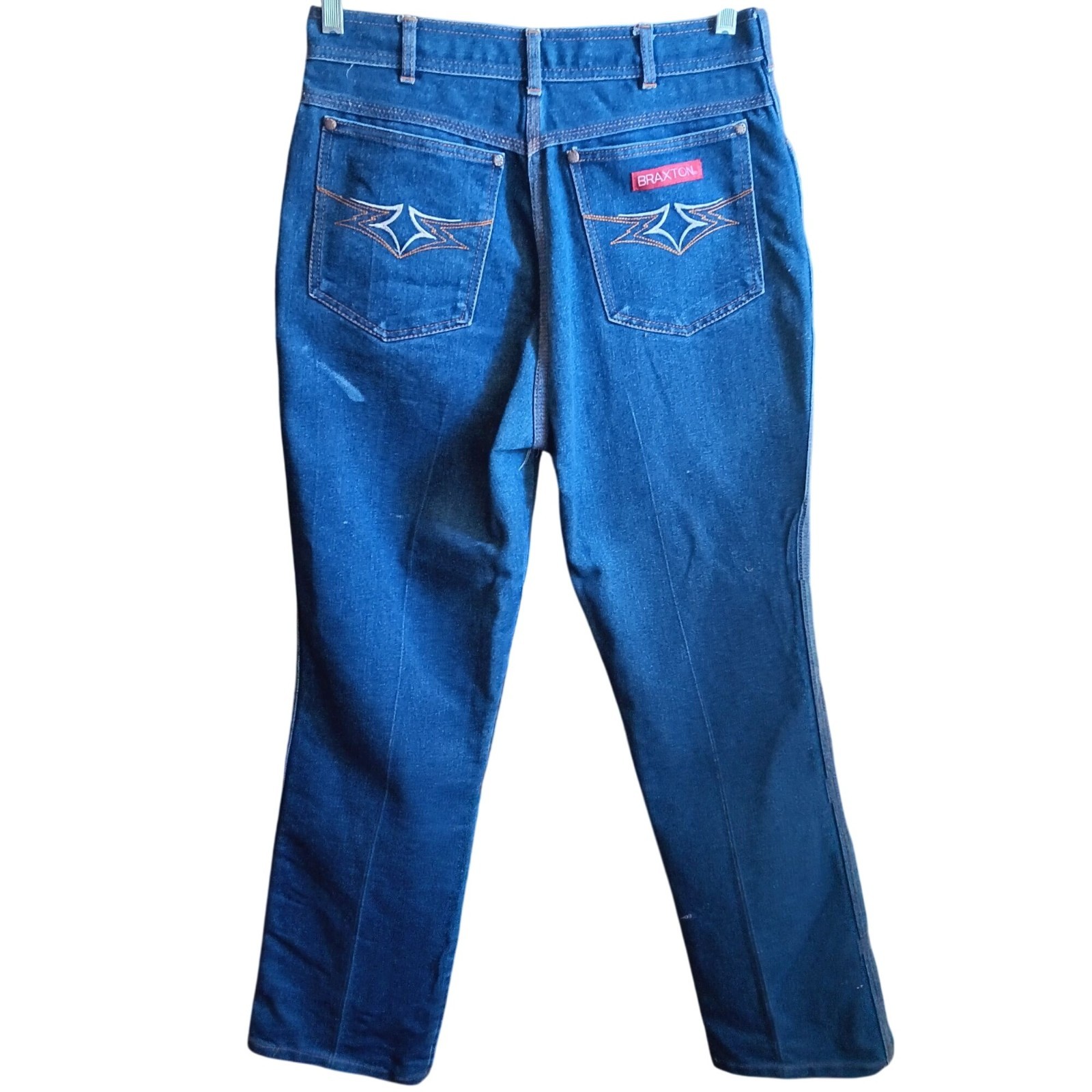 True Vintage Disco Jeans 16 30×32 Braxton High-Waist Denim Embroidered Pocket