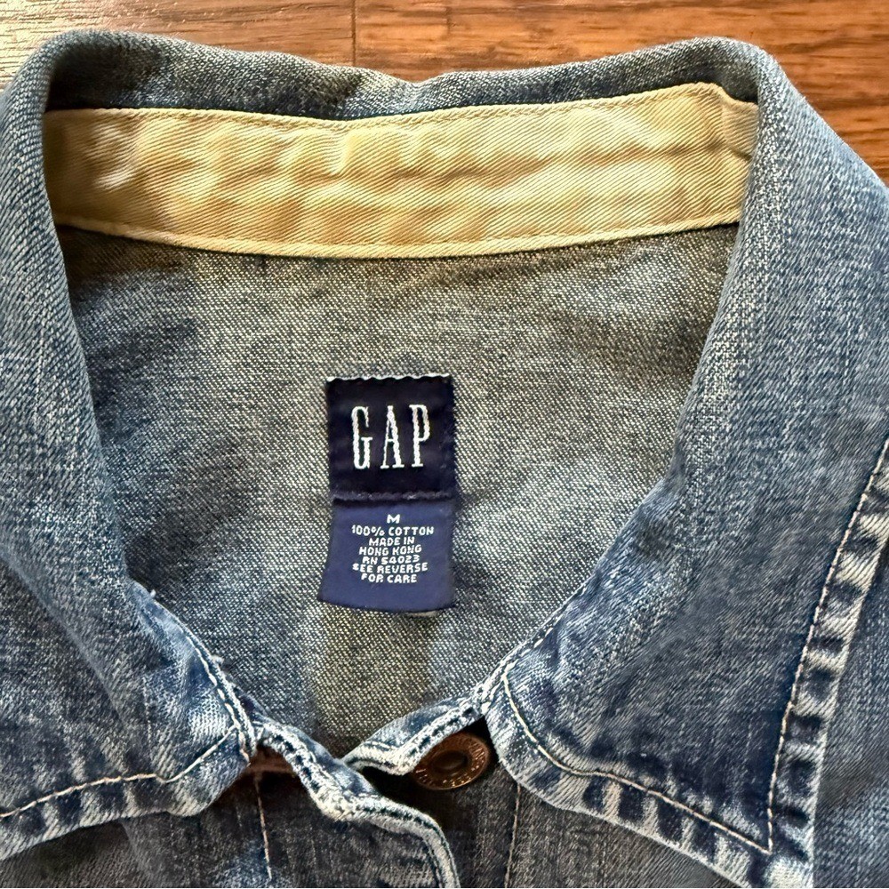 Gap Vintage Classic Blue Jean Denim Jacket Size Medium 90s Y2K
