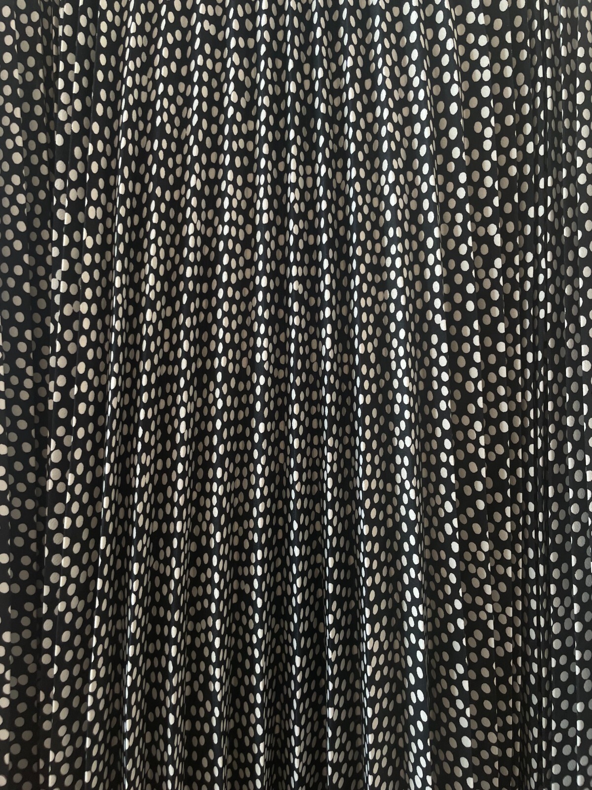 Pleats Pleated 80s Vintage Polka Dot Midi Skirt by Signe Incognito MEDIUM