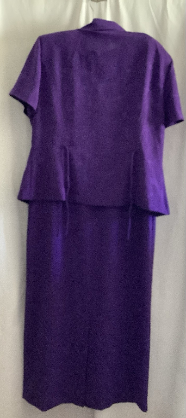 SAG HARBOR DRESS/JACKET SET (size 12) Deep Purple, Midi Excellent Condition