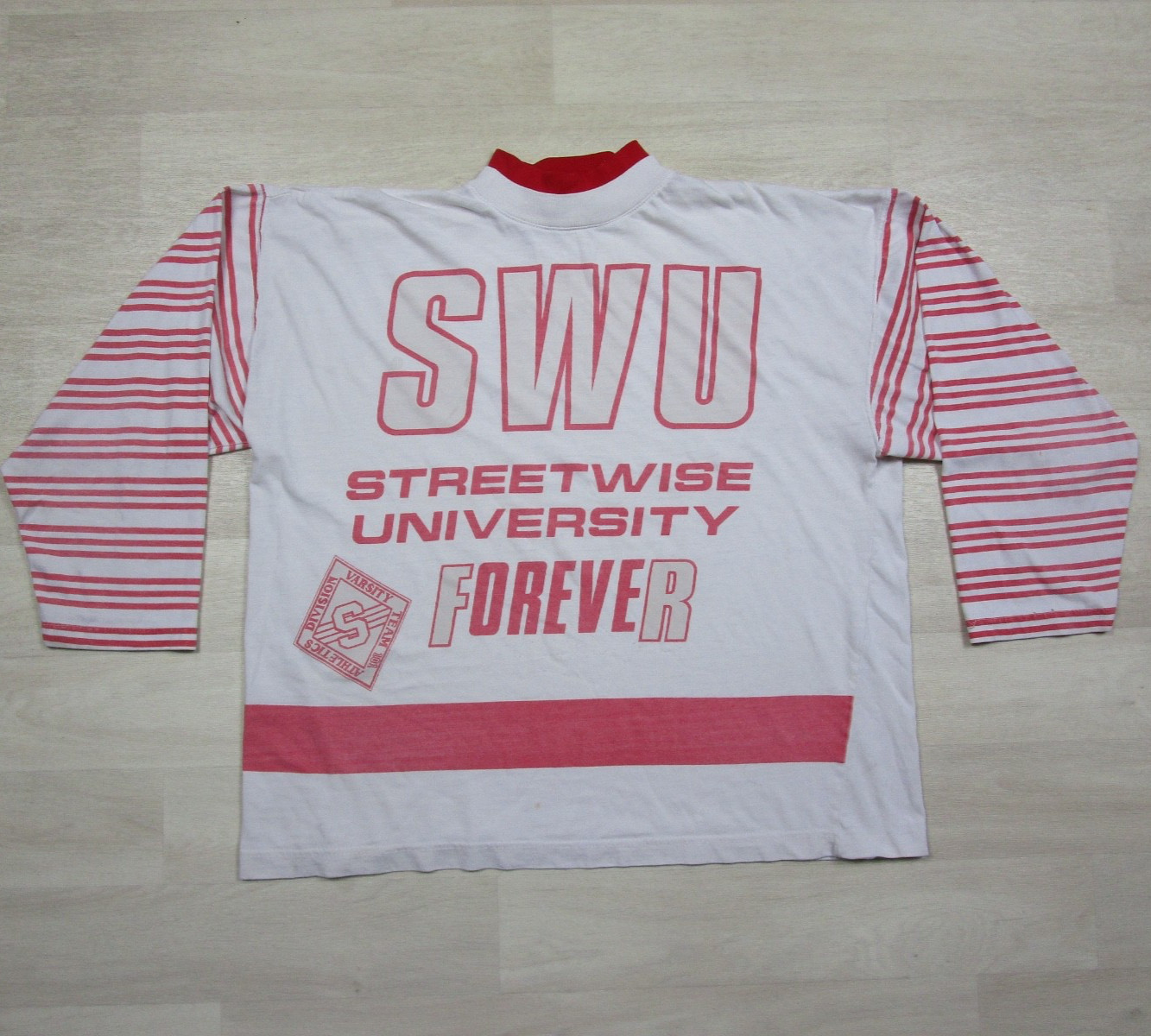 Vintage 80s Streetwise University Long Sleeve T Shirt (L/XL) Varsity Athletic