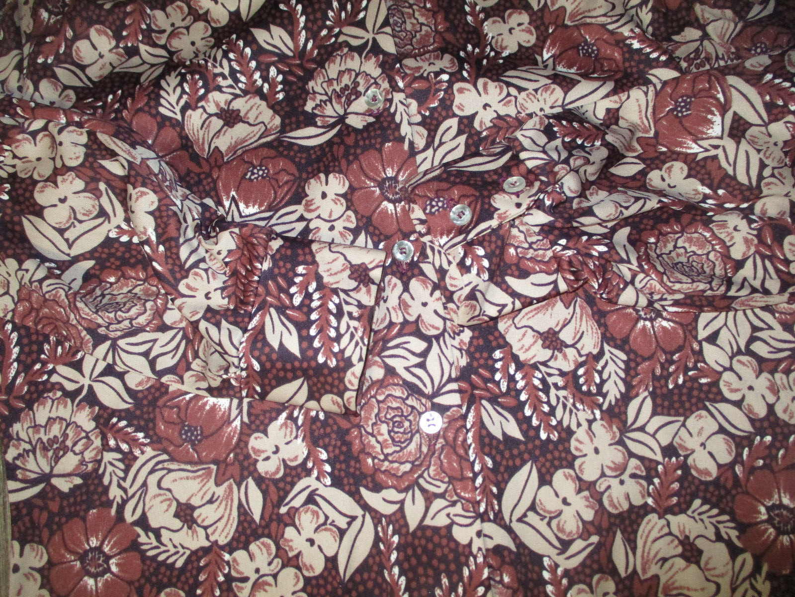 Queen Casuals Womens Shirt Size 14 Long Slv Button Down Floral Vtg Fairy Grunge