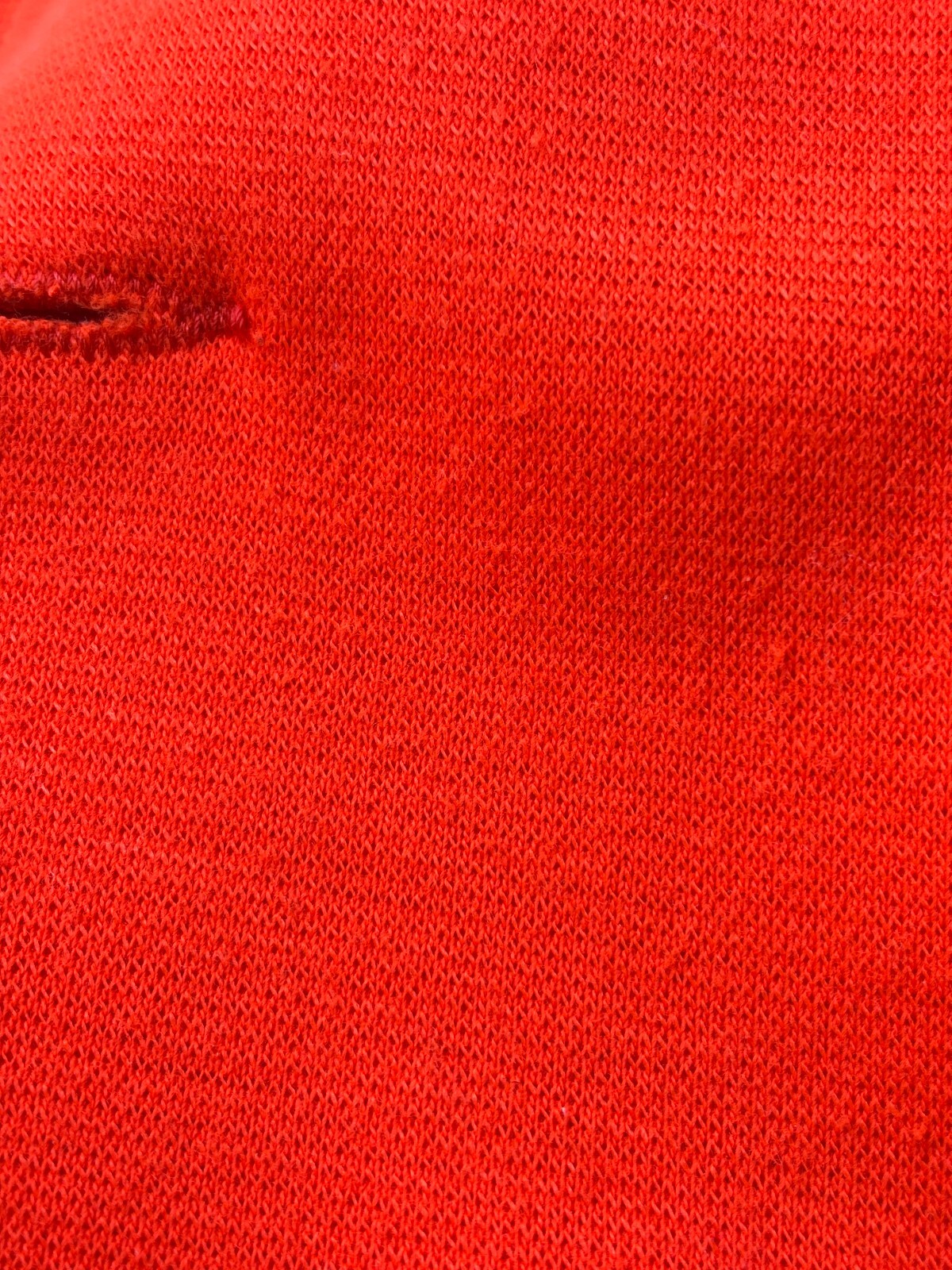 Vintage 1974-95 Womens Coat Size L-XL Orange Double Knit Buttons Tie Back Pleat